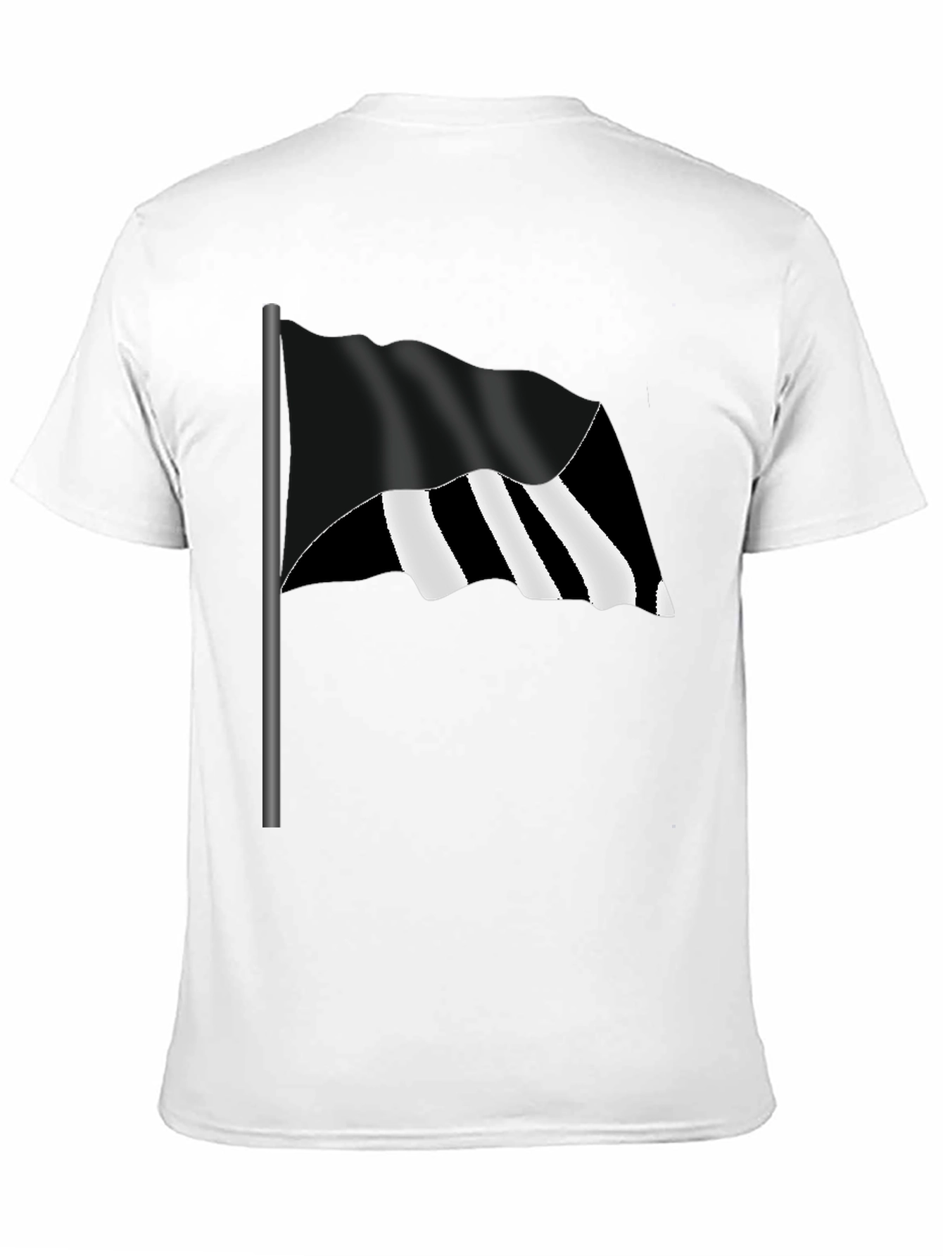 Striped Flag Graphic Tee - Bold Style