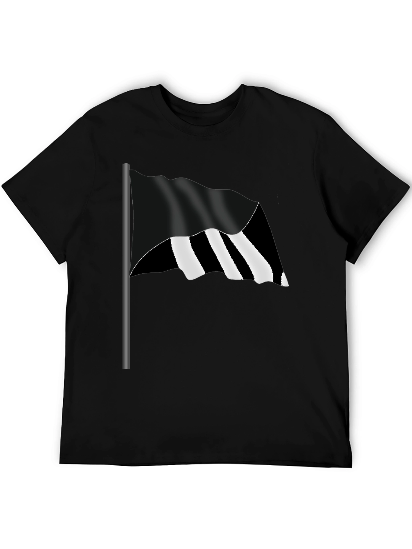 Striped Flag Graphic Tee - Bold Style