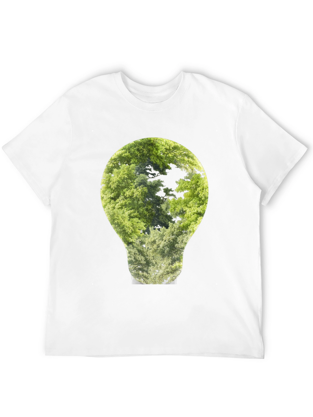 Nature Bulb Graphic Tee - Black Cotton Blend