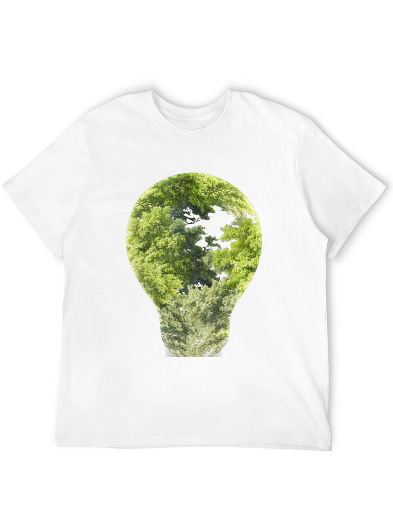 Nature Bulb Graphic Tee - Black Cotton Blend