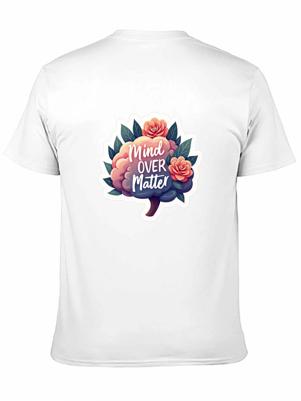 Mind Over Matter Brain and Flower Graphic Tee