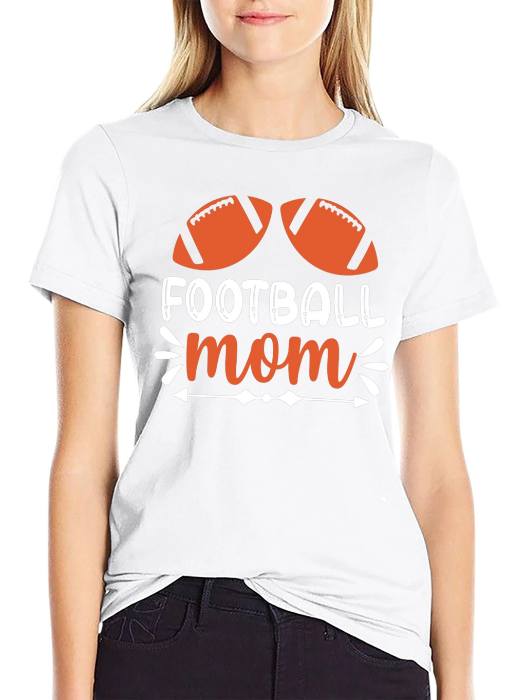 Football Mom Graphic T-Shirt