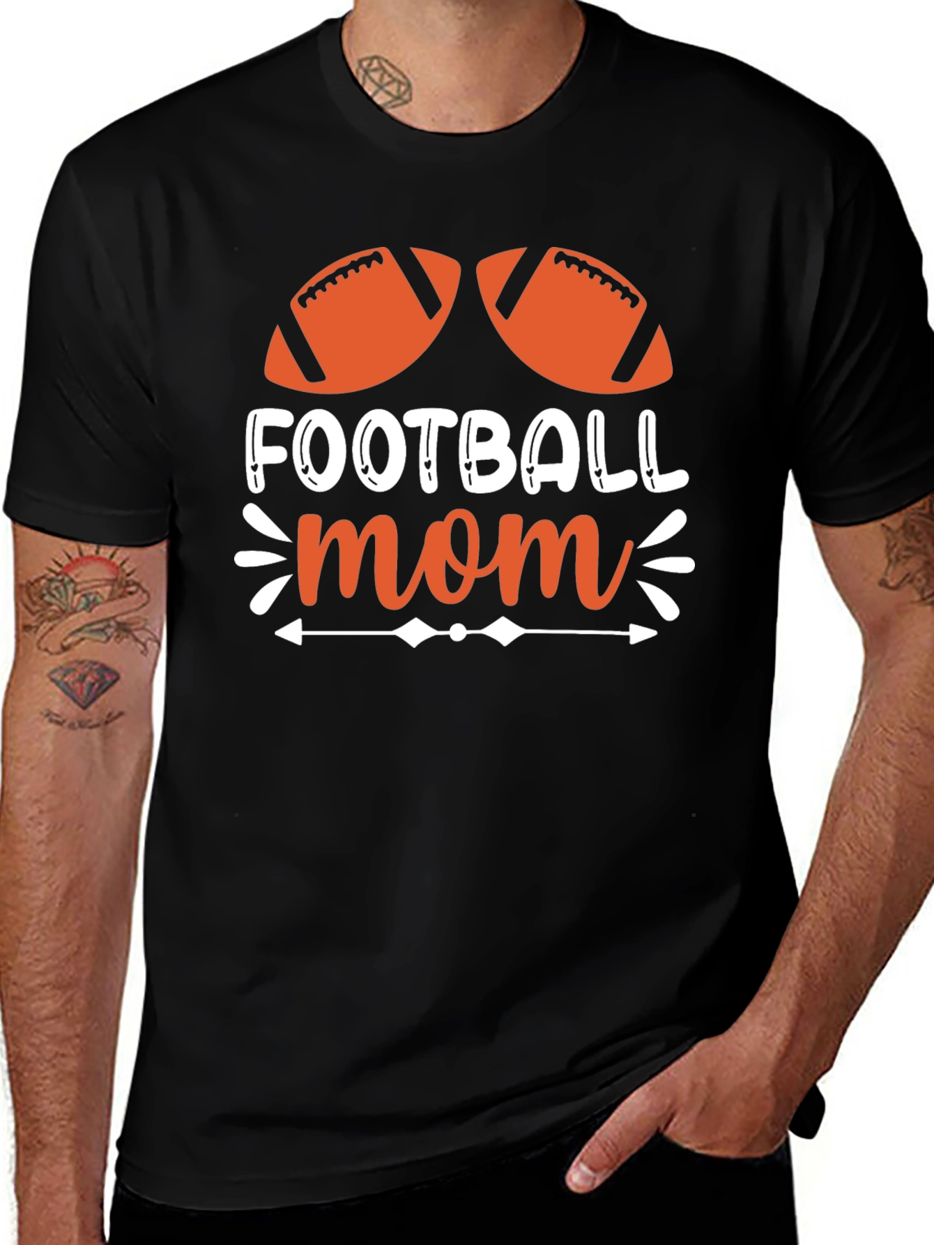Football Mom Graphic T-Shirt