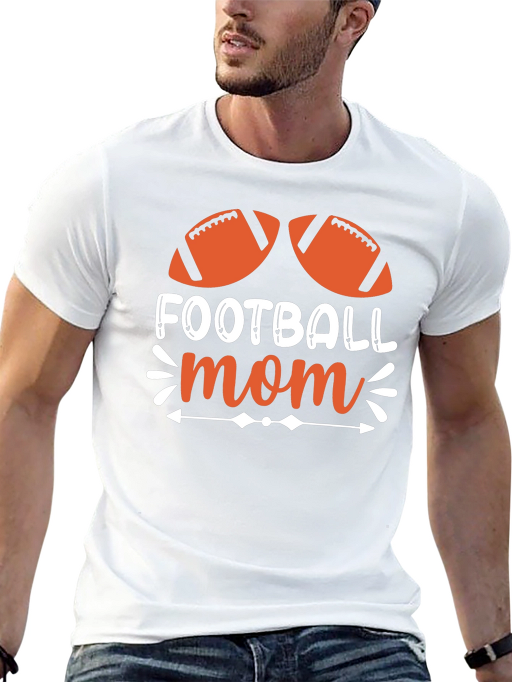 Football Mom Graphic T-Shirt