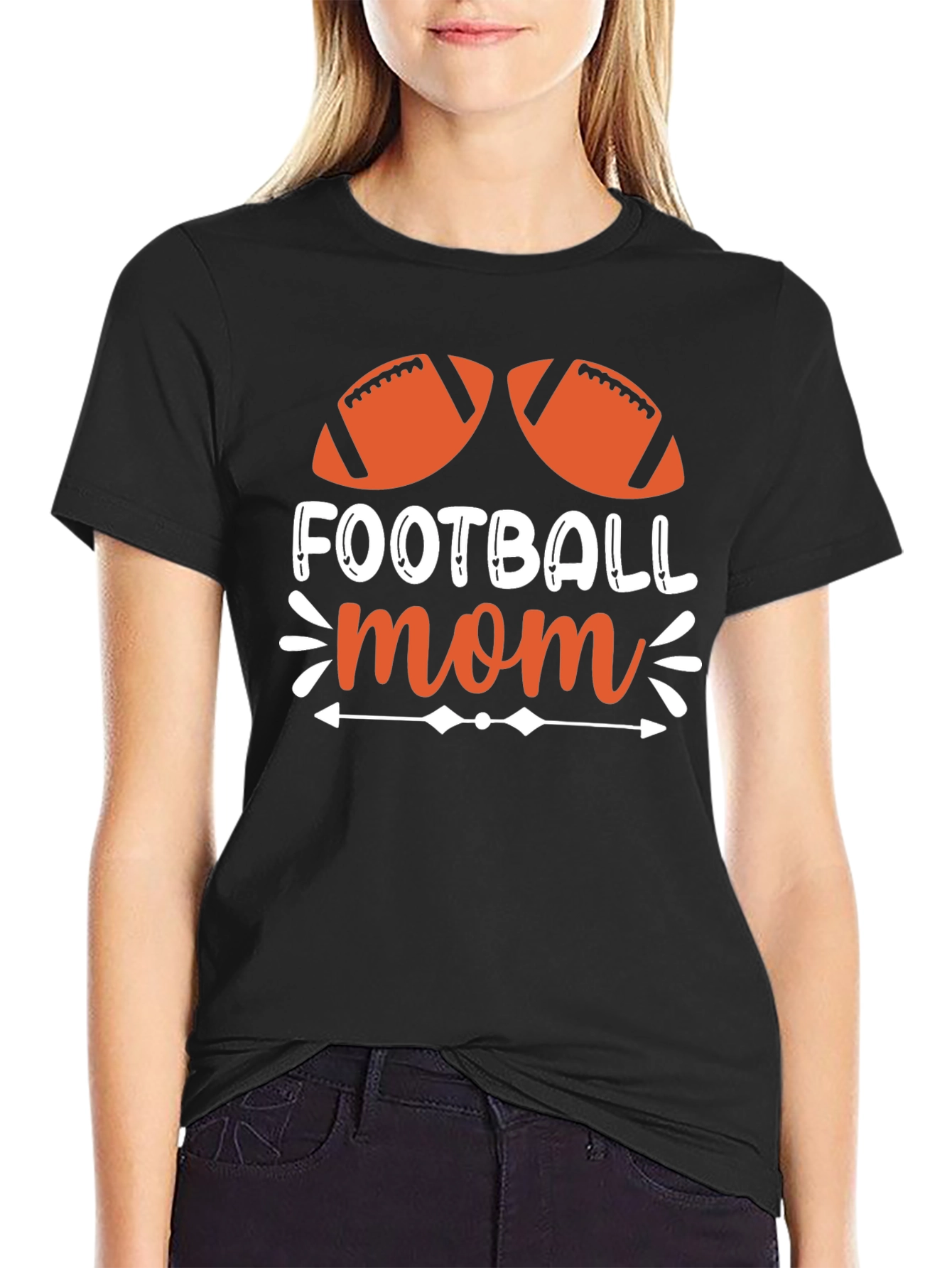 Football Mom Graphic T-Shirt