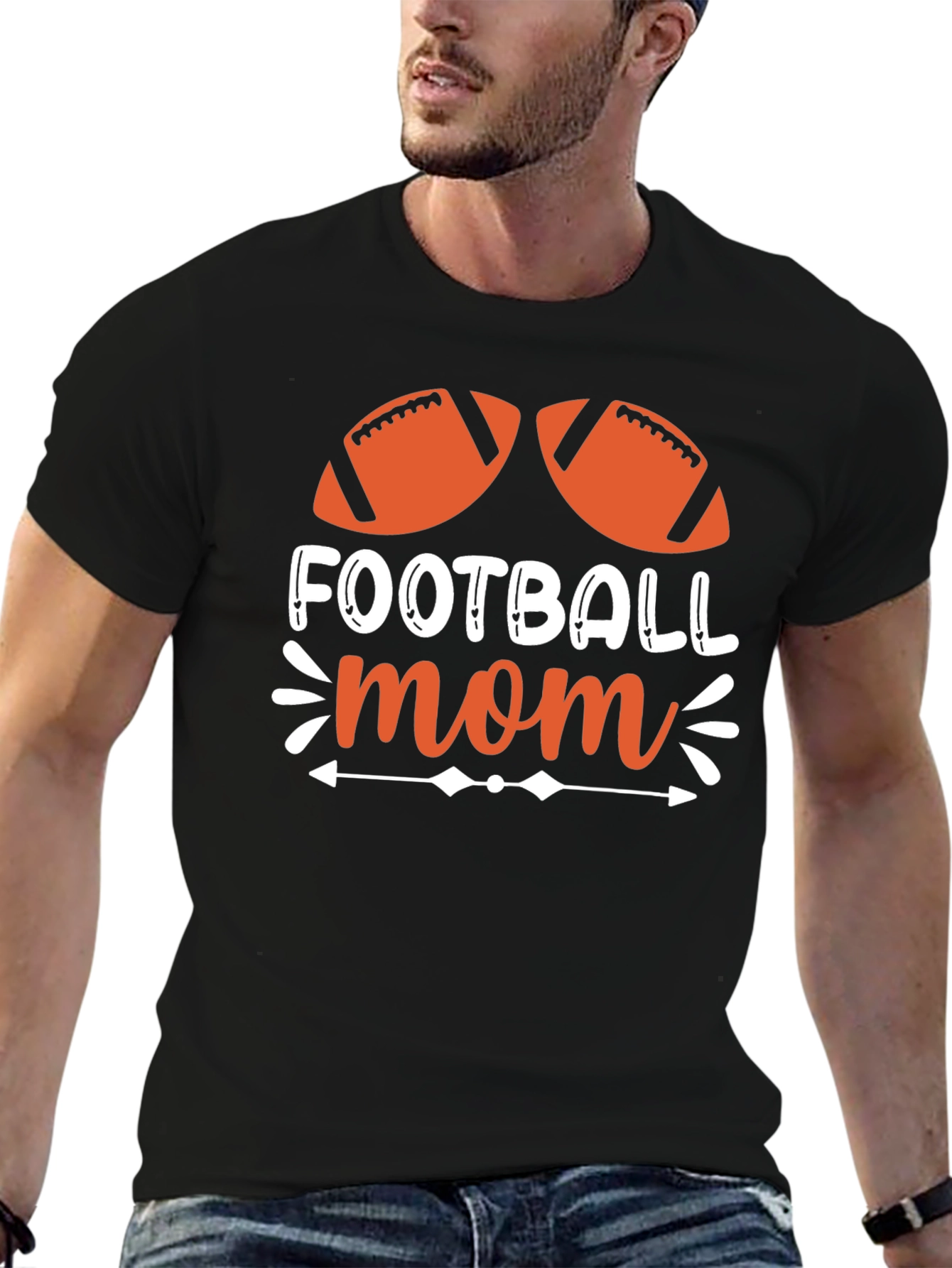 Football Mom Graphic T-Shirt
