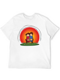Couple on Bench Graphic Tee - Black
