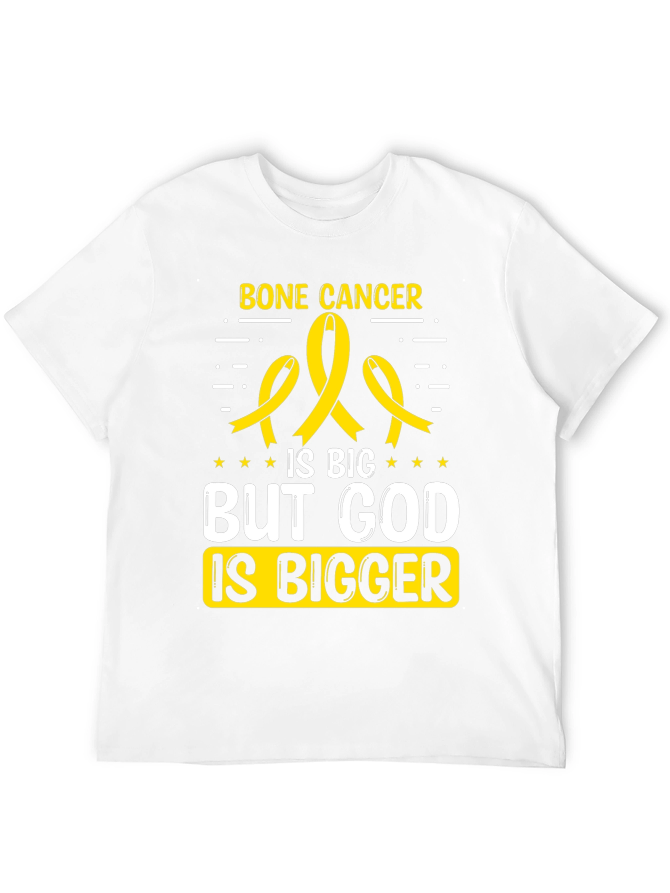 Bone Cancer Awareness T-Shirt - God is Bigger