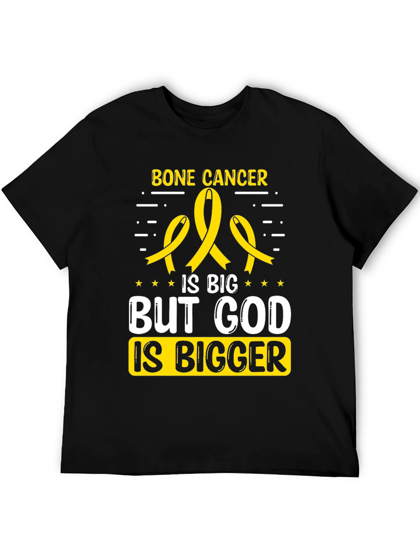 Bone Cancer Awareness T-Shirt - God is Bigger