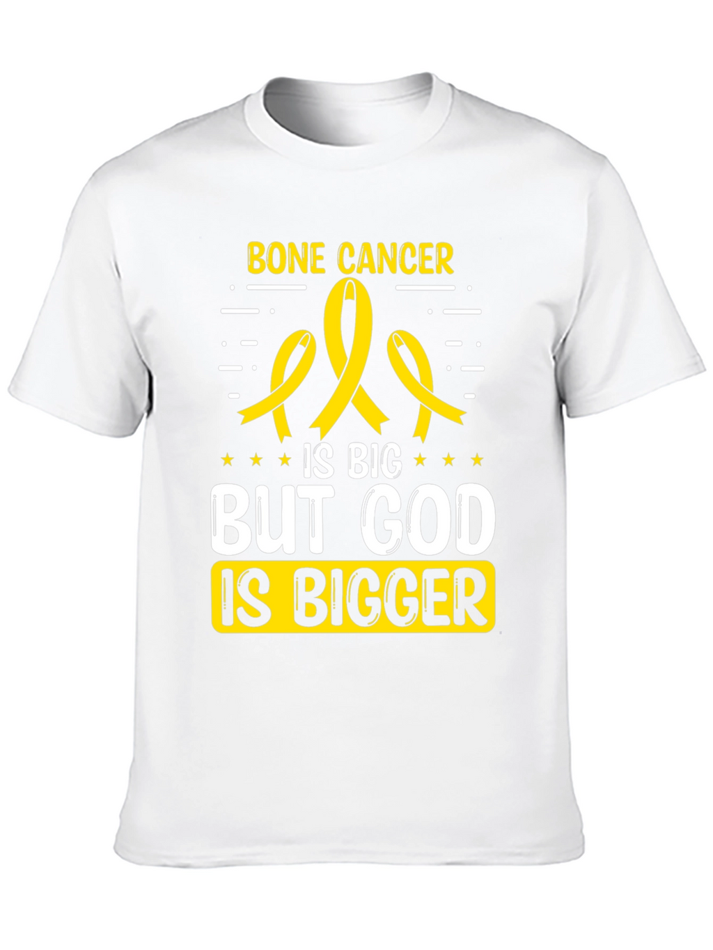 Bone Cancer Awareness T-Shirt - God is Bigger