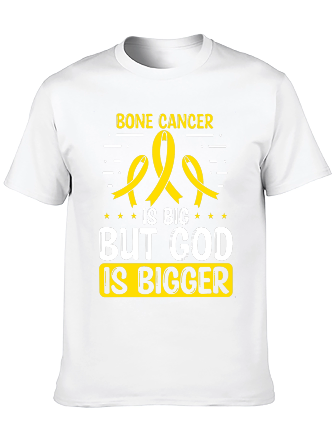 Bone Cancer Awareness T-Shirt - God is Bigger