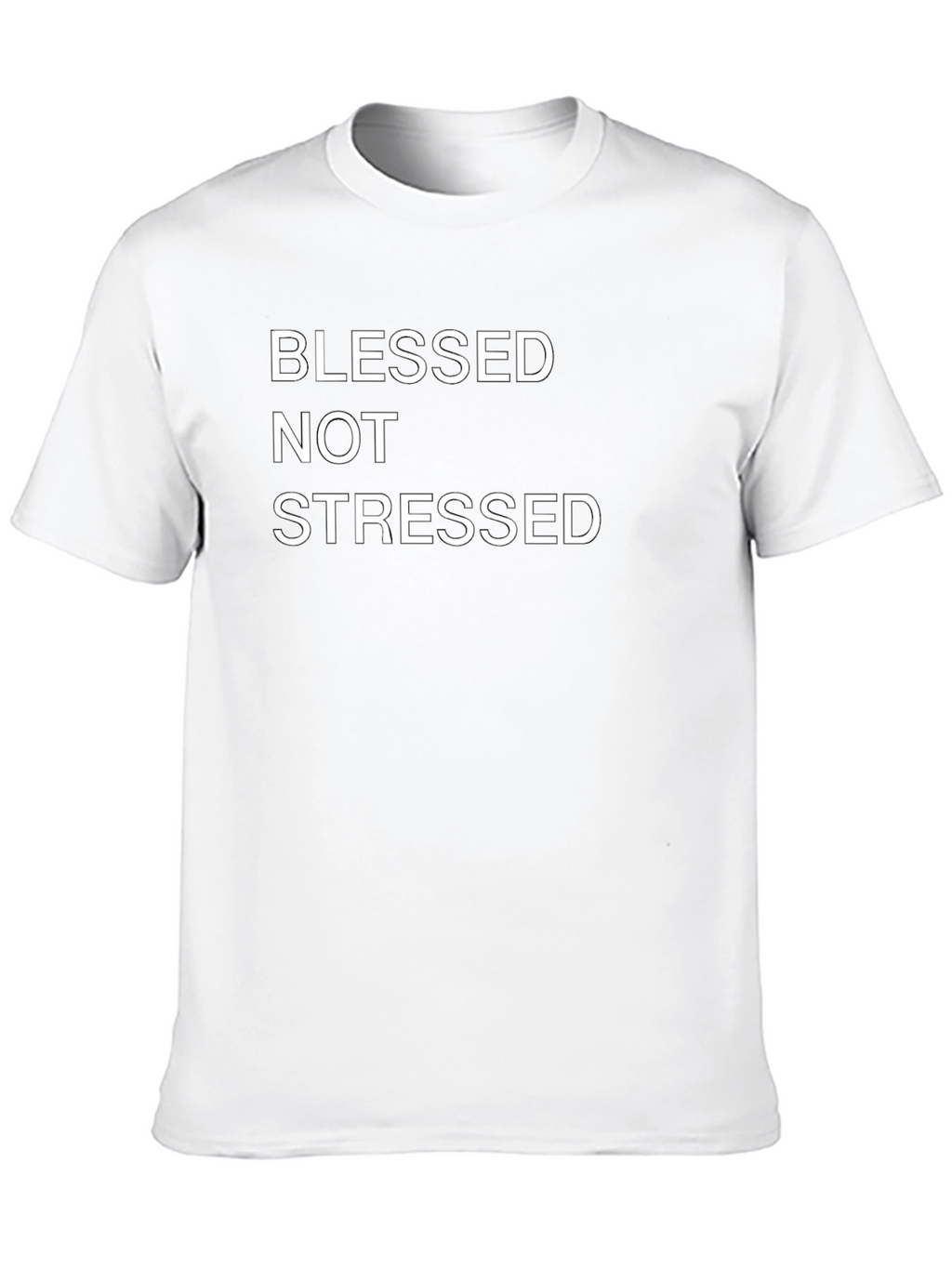 Blessed Not Stressed Black T-Shirt