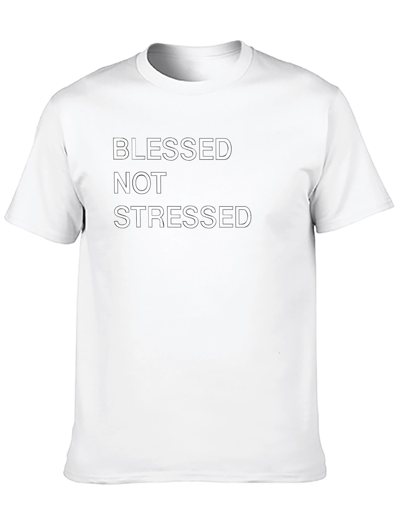 Blessed Not Stressed Black T-Shirt