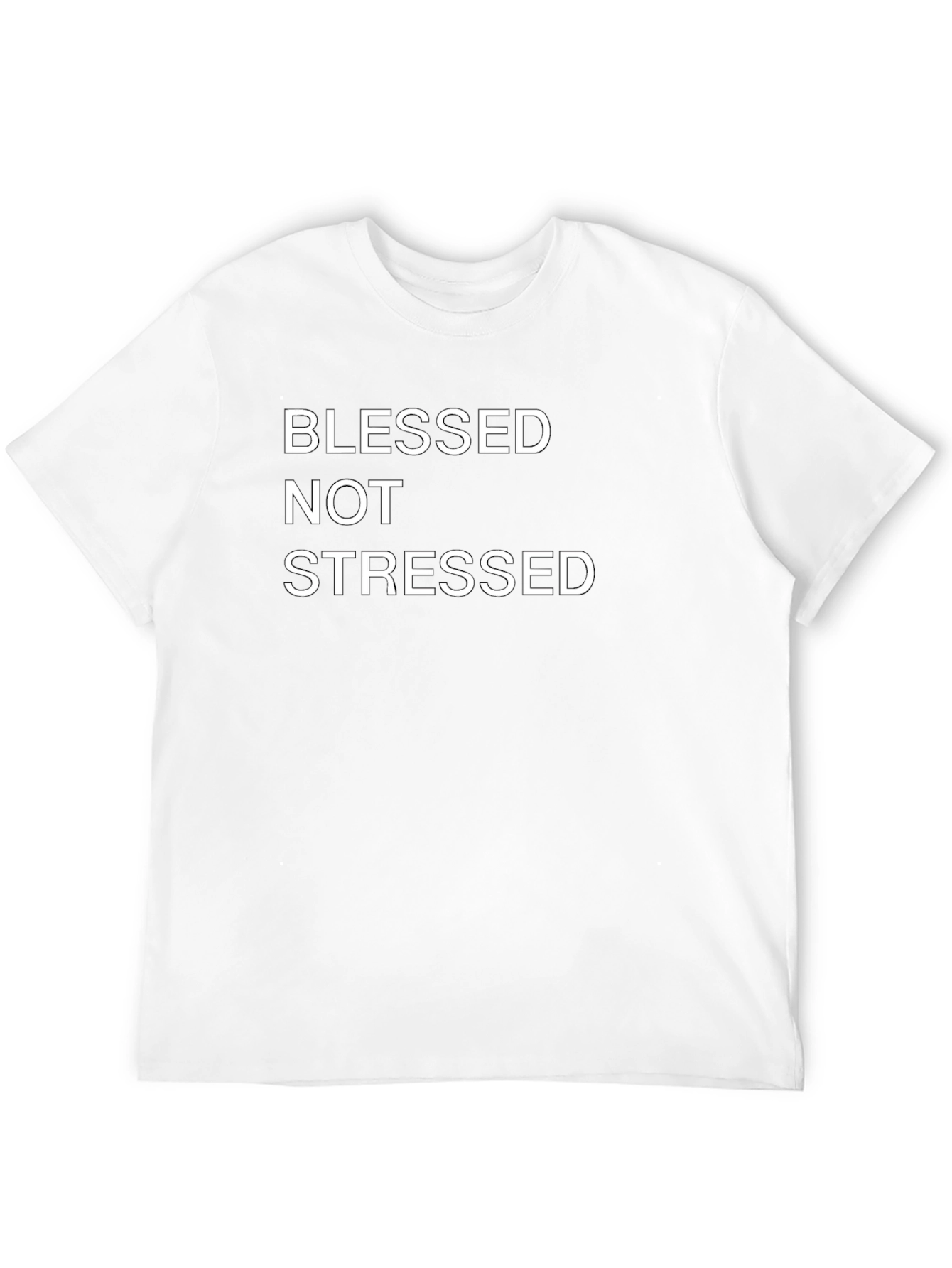 Blessed Not Stressed Black T-Shirt