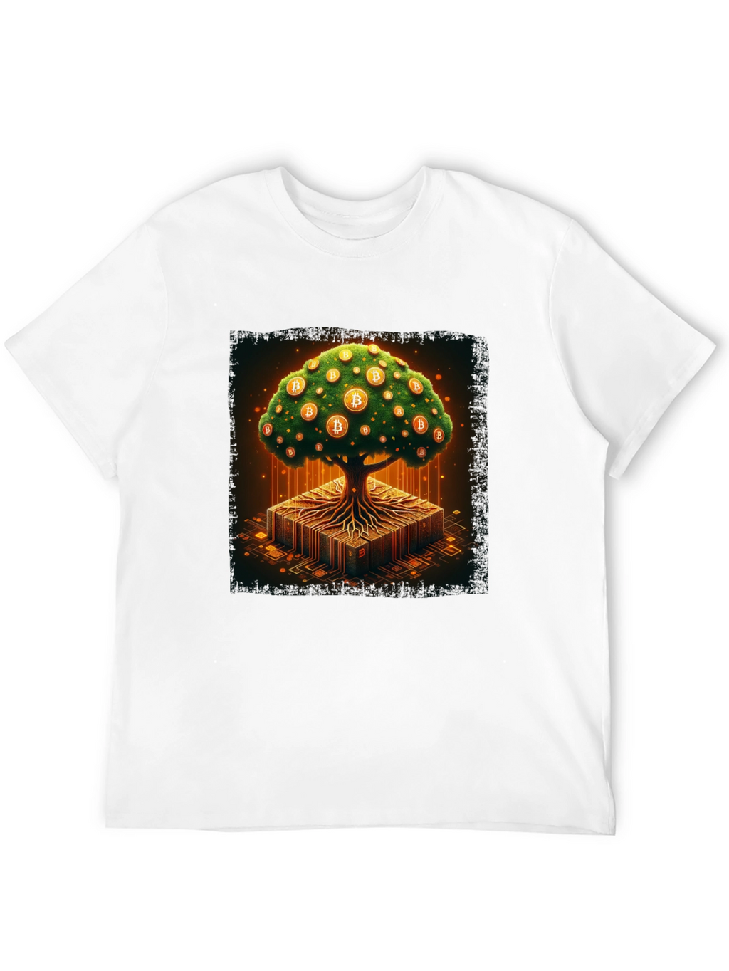 Bitcoin Tree Black T-Shirt - Crypto Lover