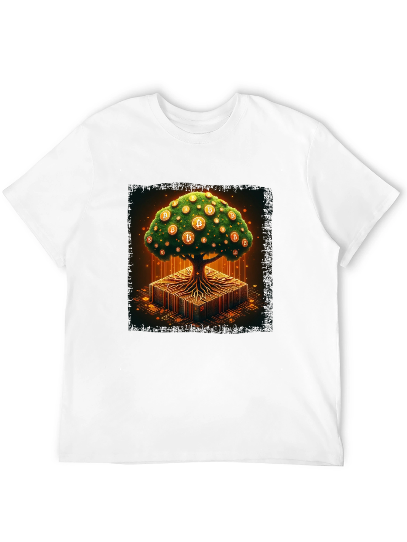 Bitcoin Tree Black T-Shirt - Crypto Lover