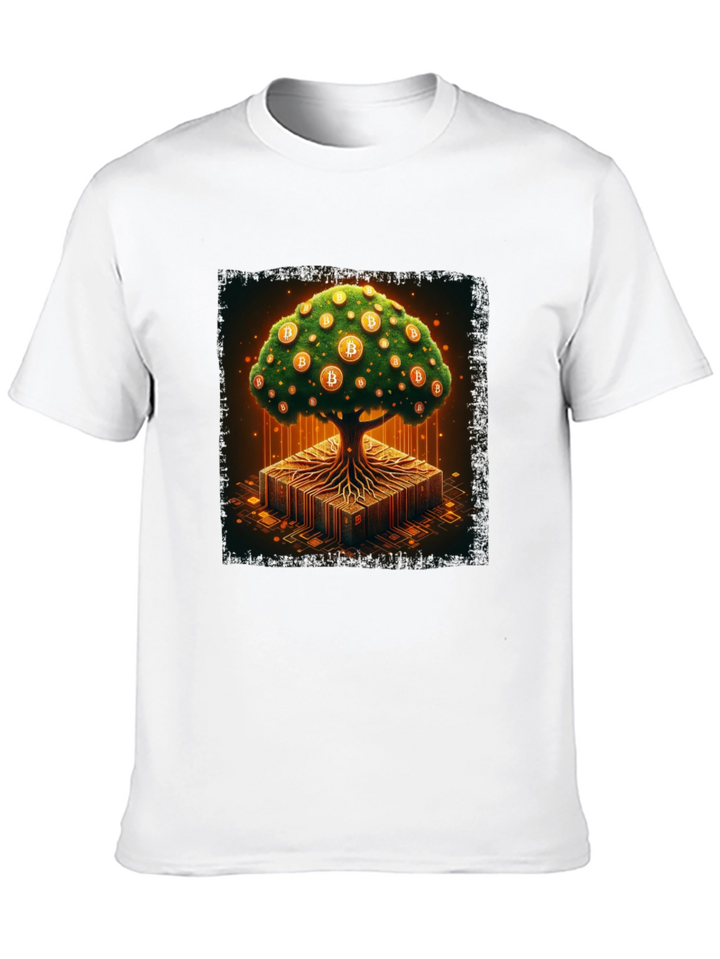 Bitcoin Tree Black T-Shirt - Crypto Lover