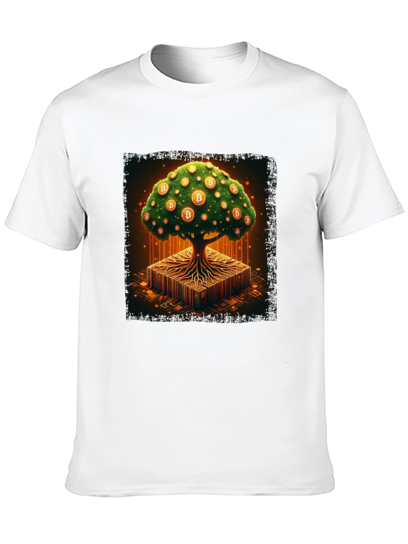 Bitcoin Tree Black T-Shirt - Crypto Lover