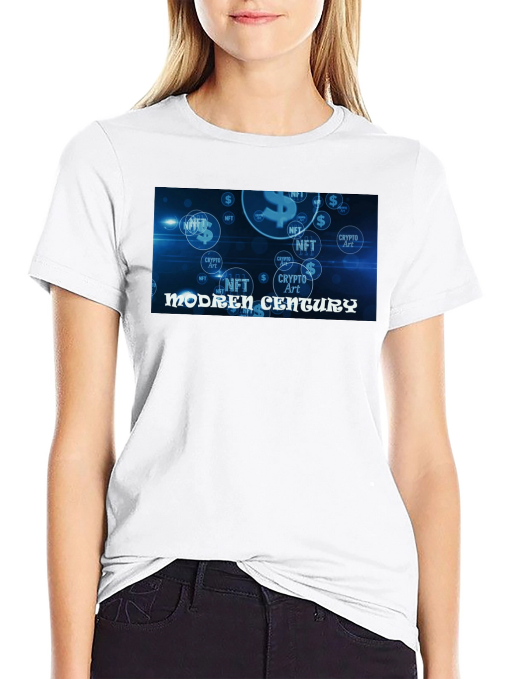 Modern Century Crypto Art NFT Black Tee