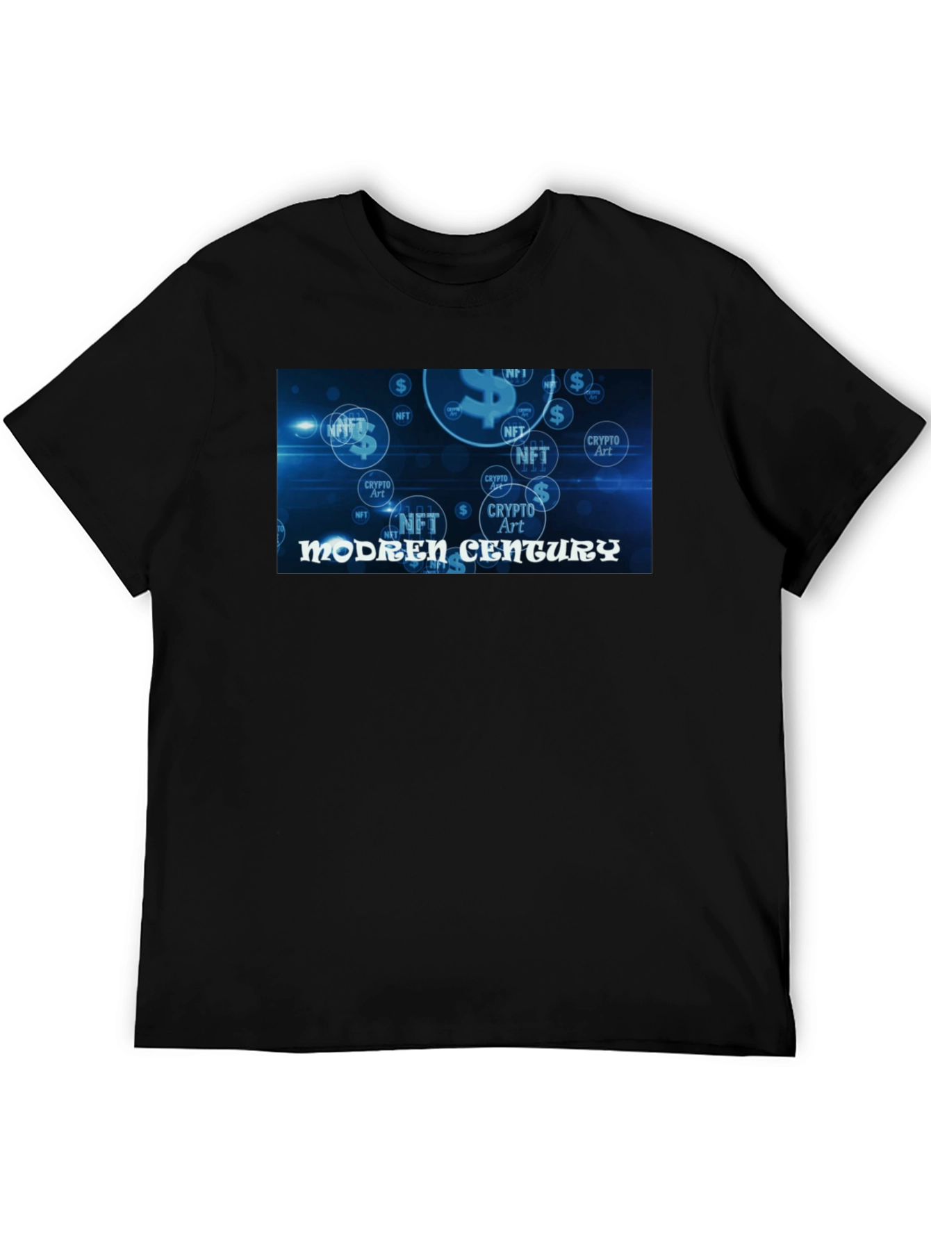 Modern Century Crypto Art NFT Black Tee