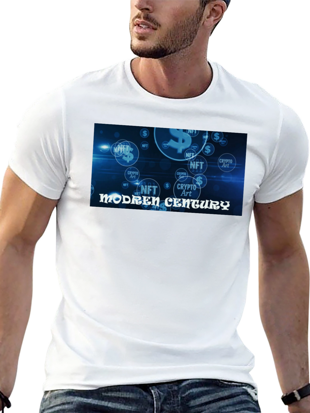 Modern Century Crypto Art NFT Black Tee
