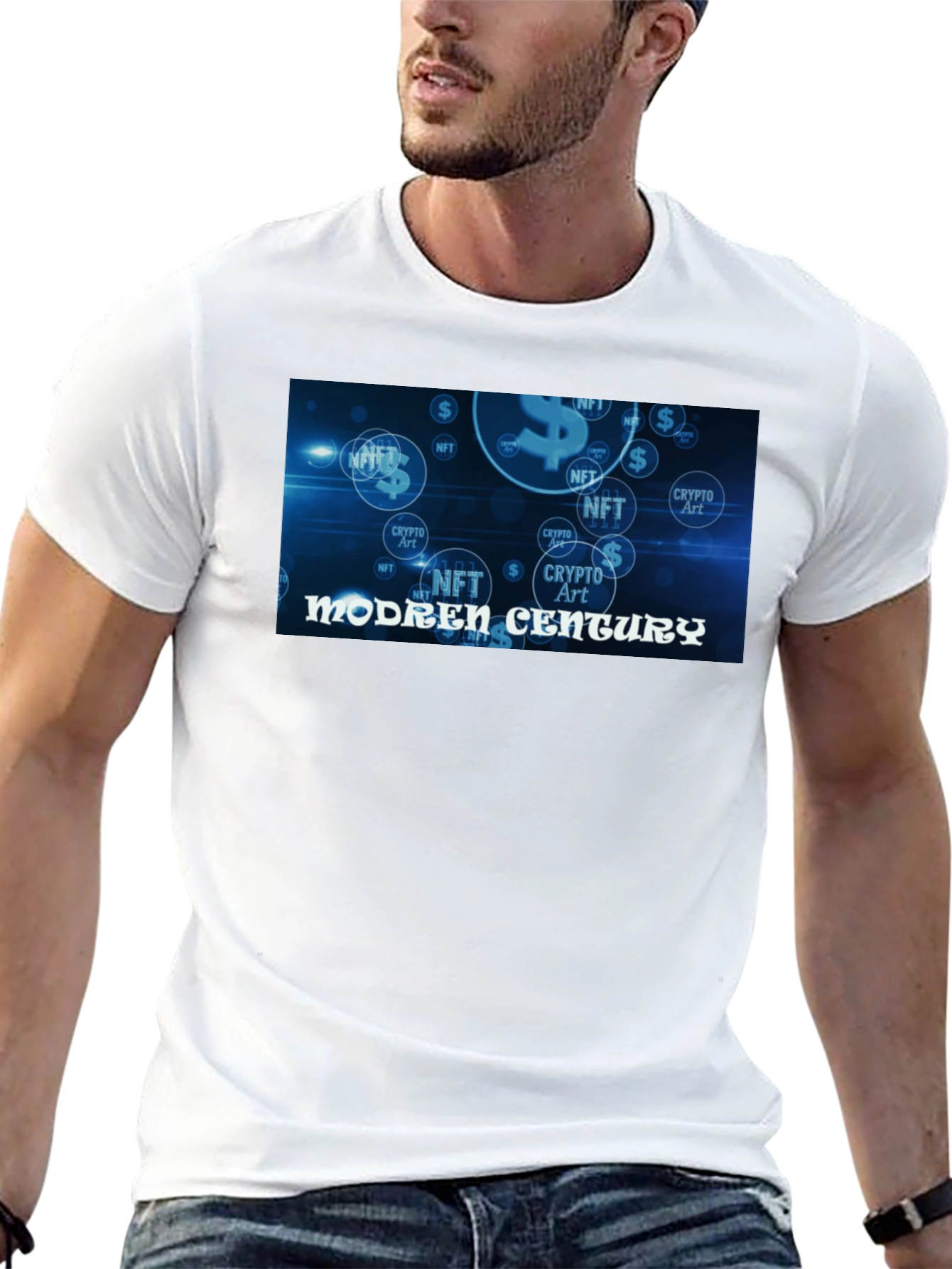 Modern Century Crypto Art NFT Black Tee