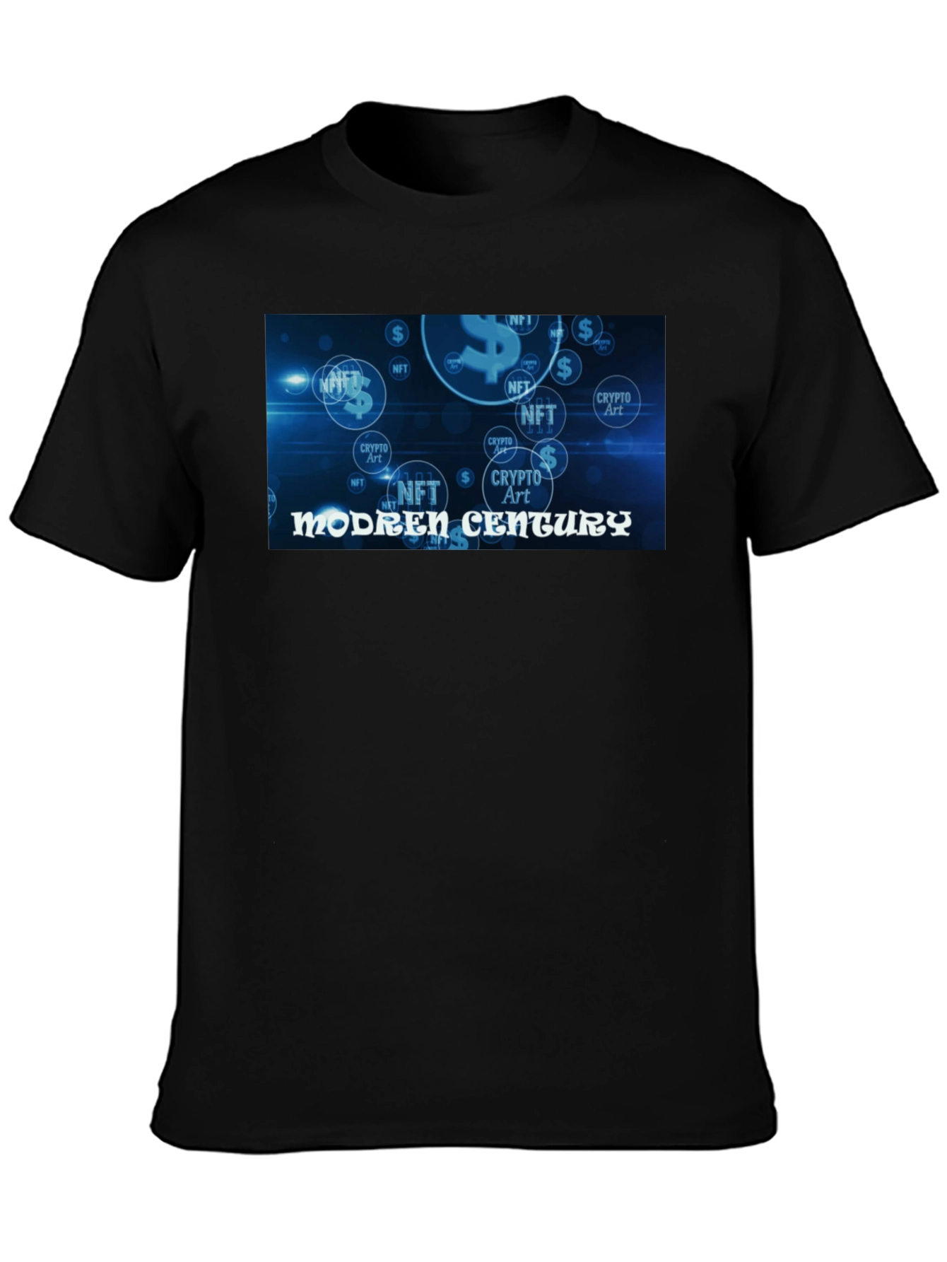 Modern Century Crypto Art NFT Black Tee