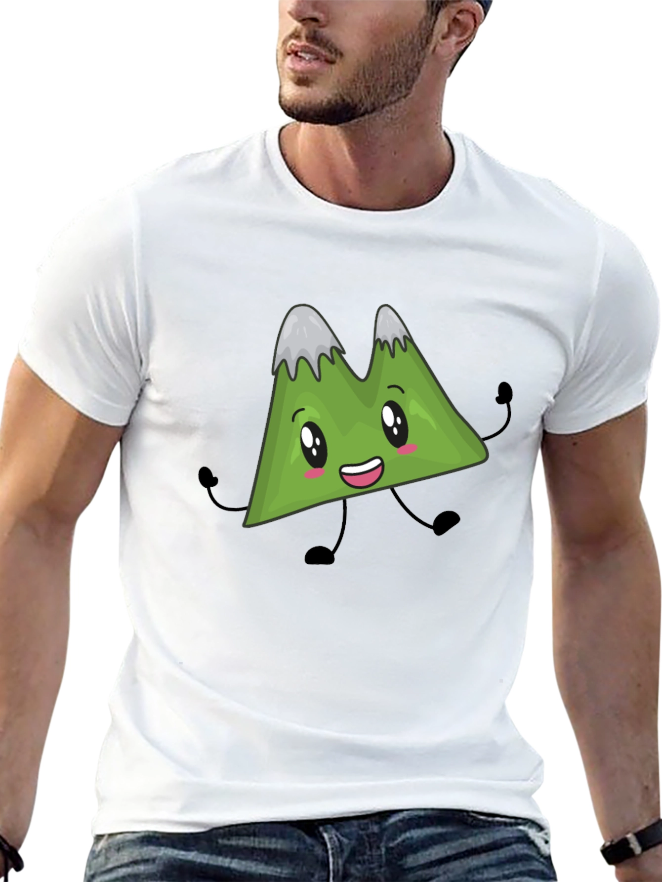 Cartoon Mountain T-Shirt - Fun Graphic Tee