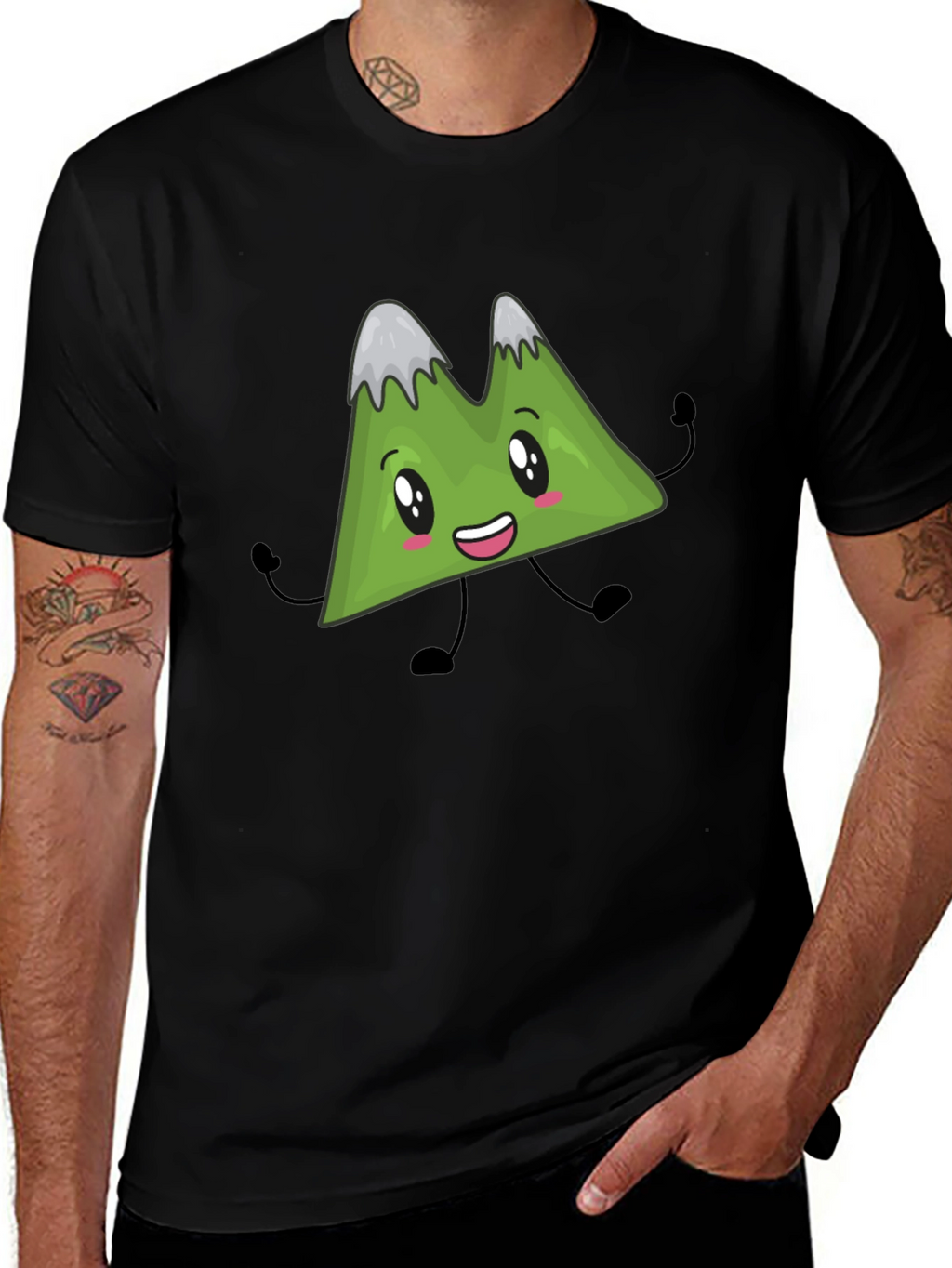 Cartoon Mountain T-Shirt - Fun Graphic Tee