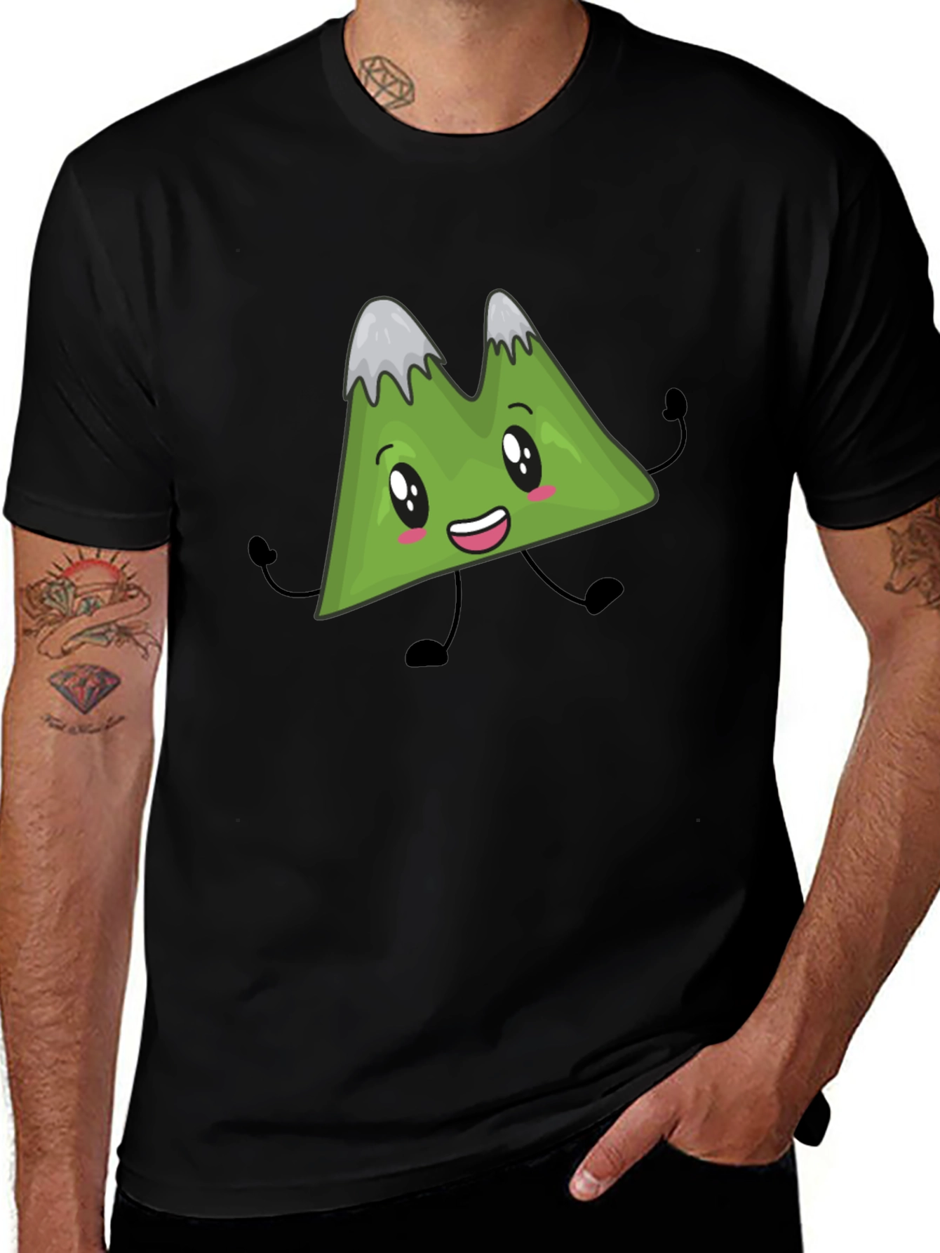 Cartoon Mountain T-Shirt - Fun Graphic Tee