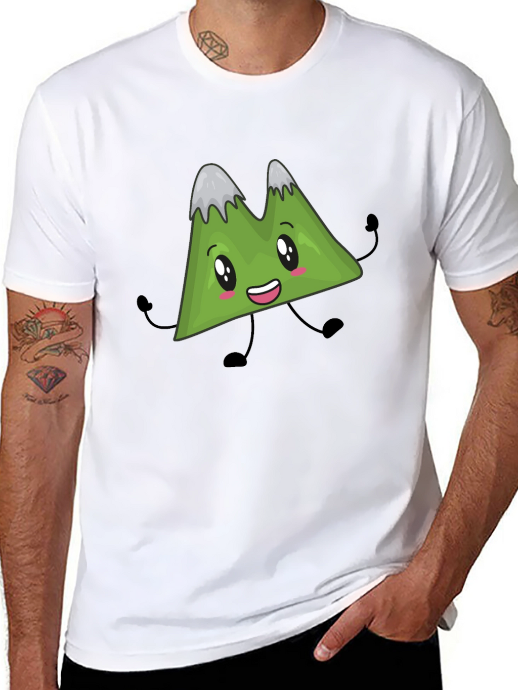 Cartoon Mountain T-Shirt - Fun Graphic Tee