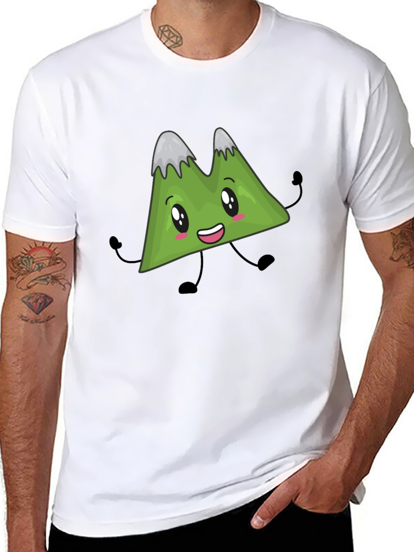 Cartoon Mountain T-Shirt - Fun Graphic Tee