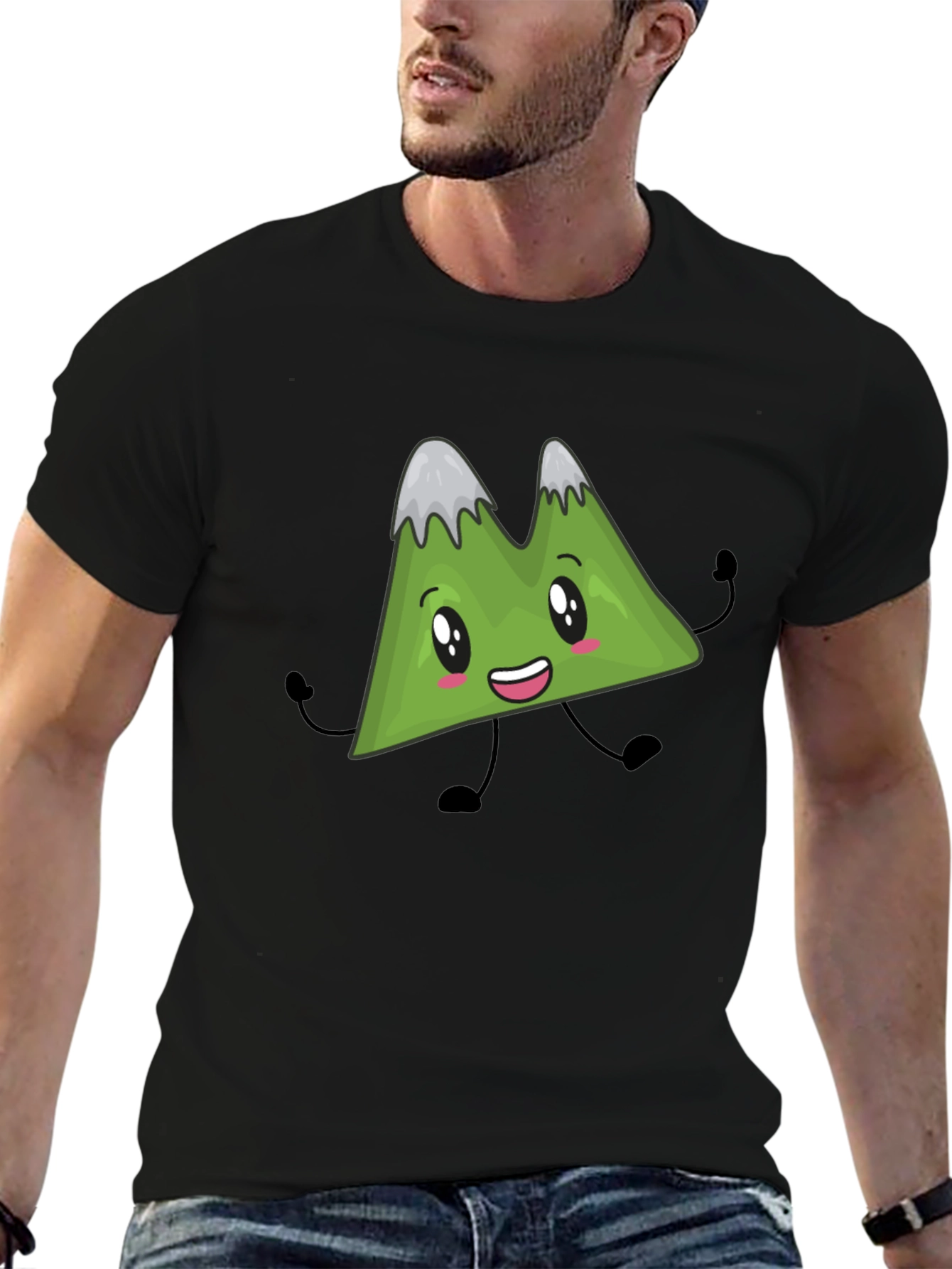 Cartoon Mountain T-Shirt - Fun Graphic Tee