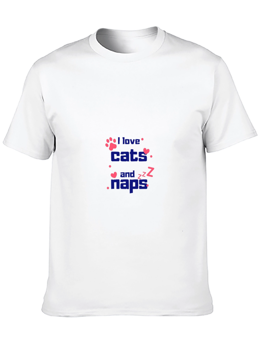 I Love Cats and Naps Graphic Tee - Black
