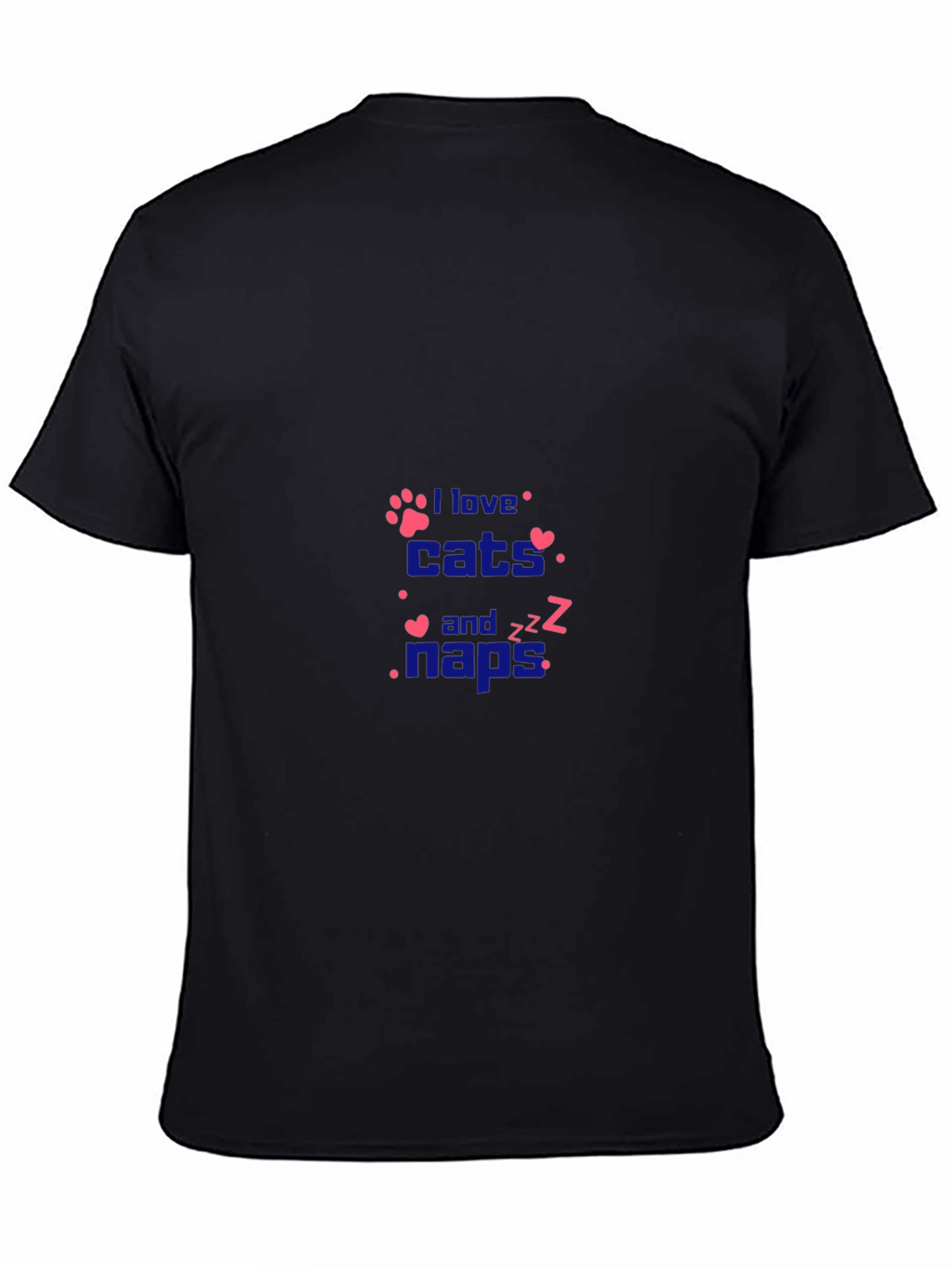 I Love Cats and Naps Graphic Tee - Black