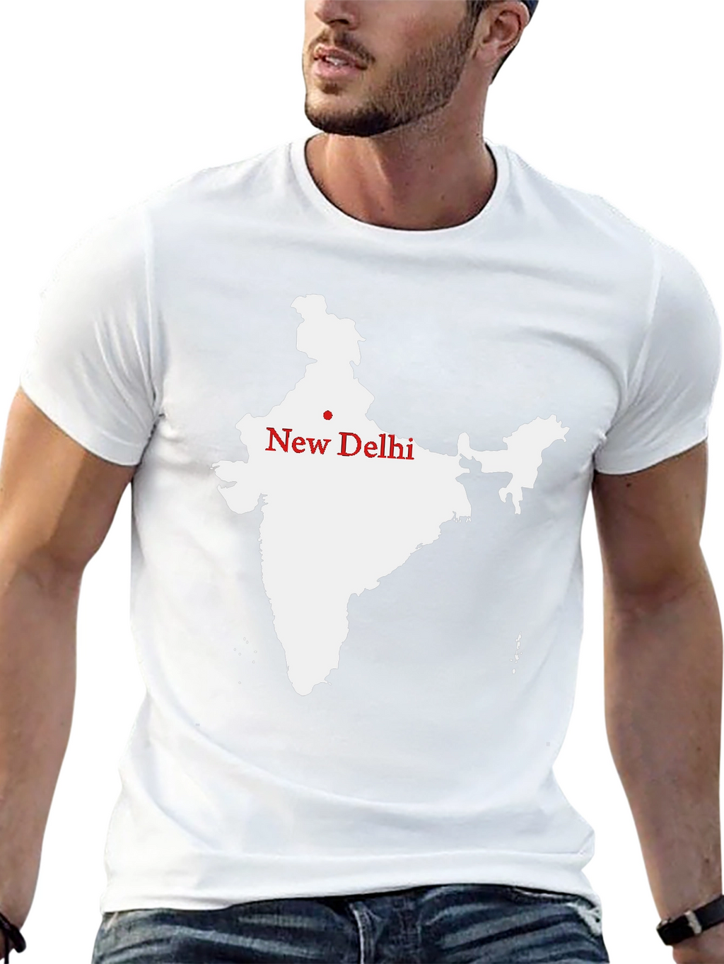 India Map T-Shirt - New Delhi Graphic Tee