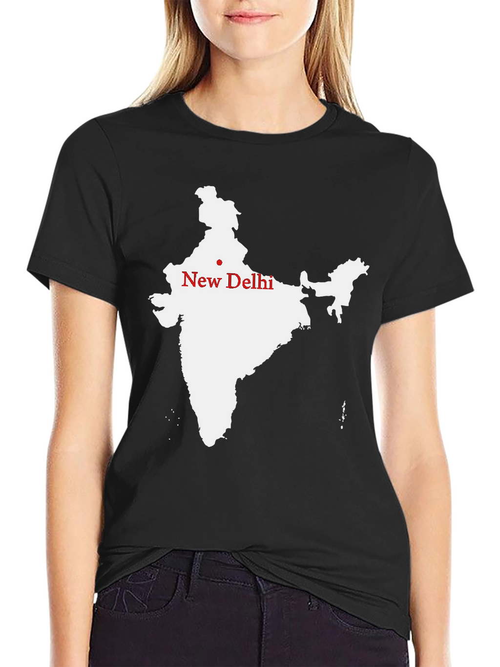 India Map T-Shirt - New Delhi Graphic Tee