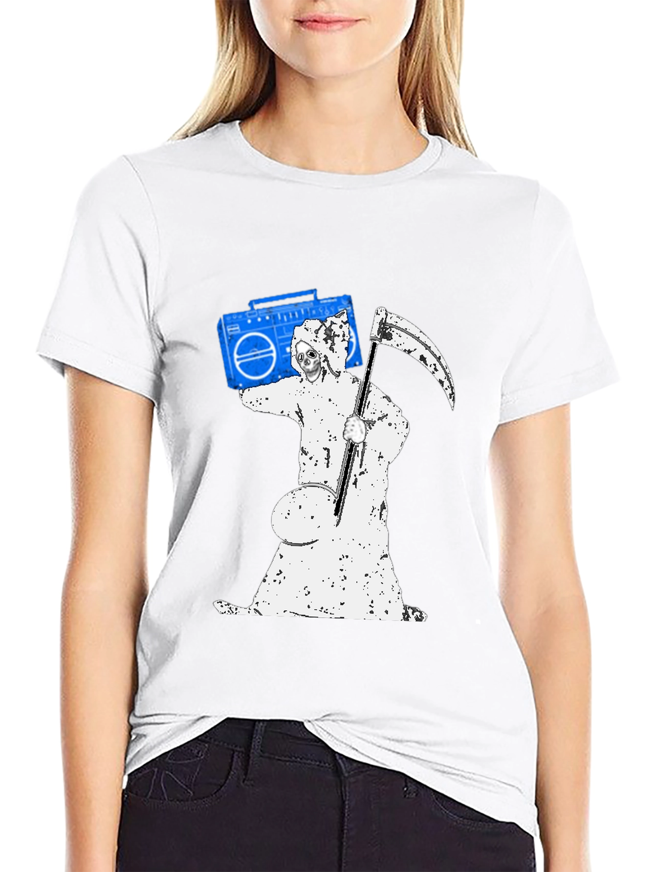 Grim Reaper Boombox Graphic T-Shirt