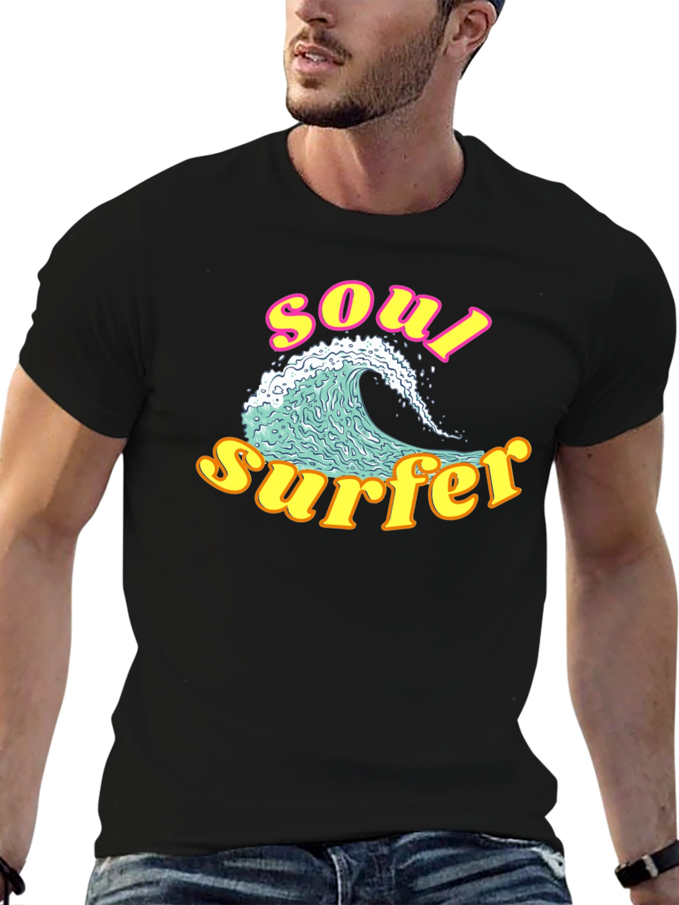 Soul Surfer Graphic Tee - Retro Wave Design