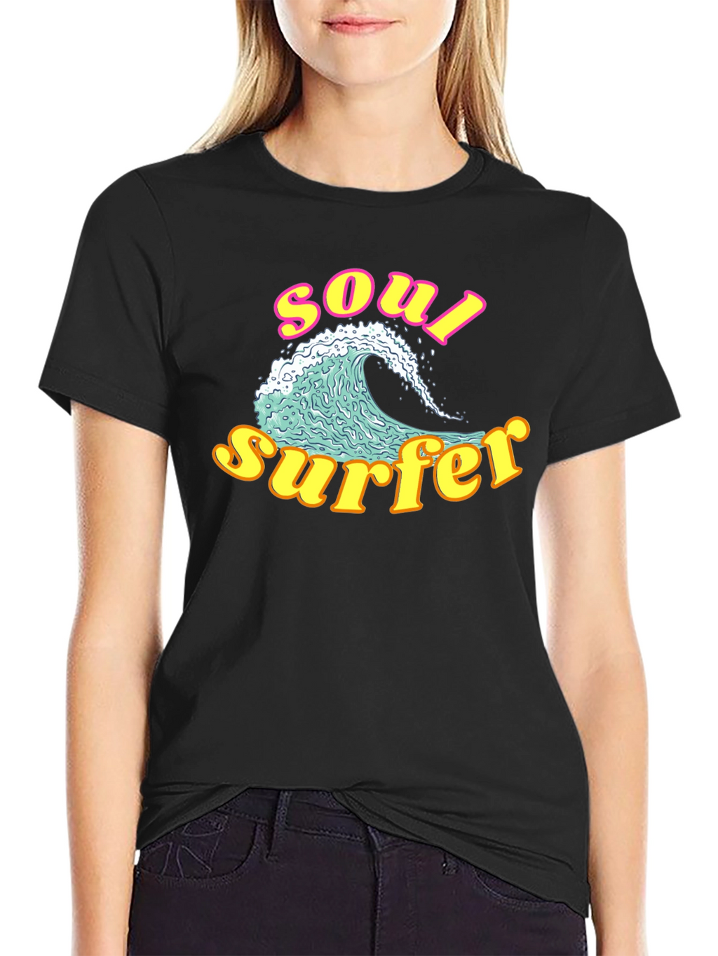 Soul Surfer Graphic Tee - Retro Wave Design