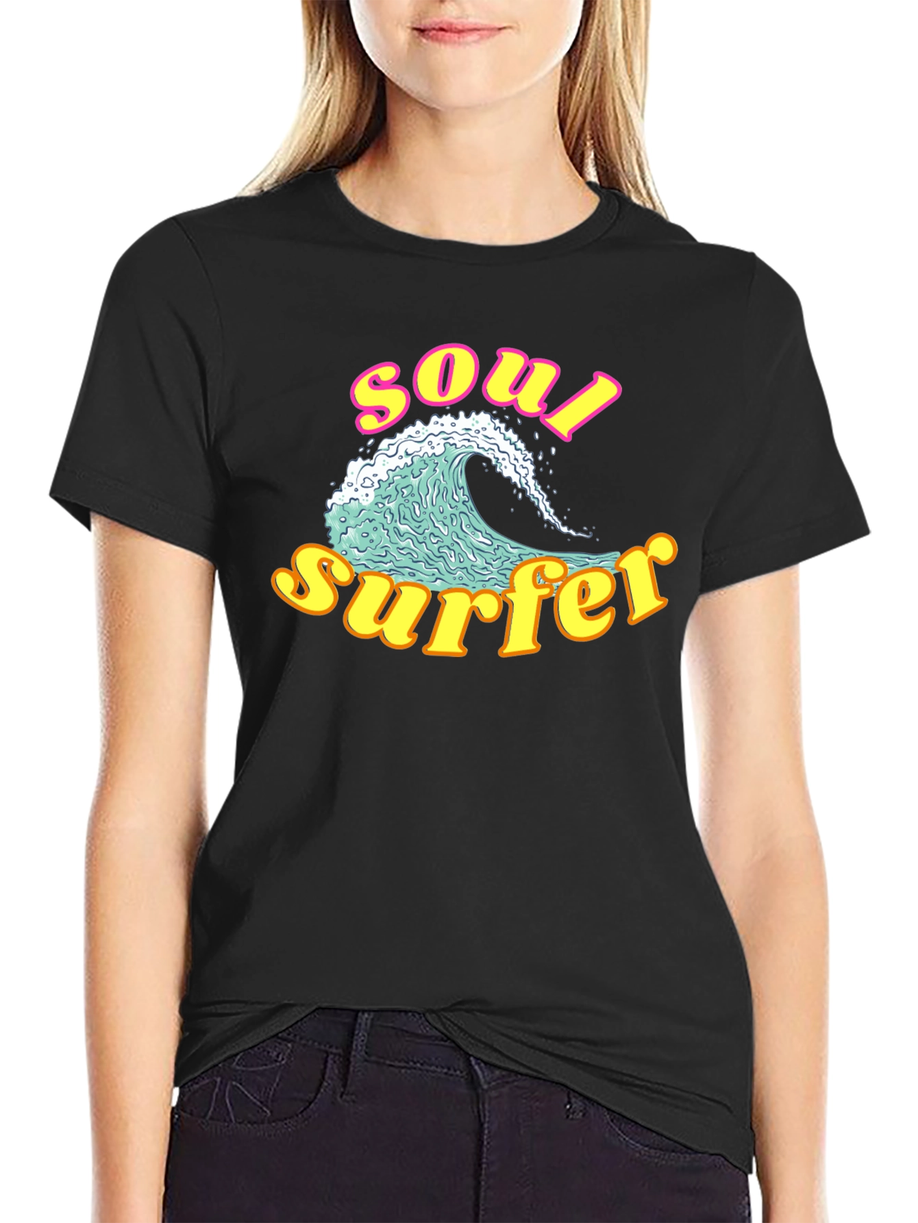 Soul Surfer Graphic Tee - Retro Wave Design