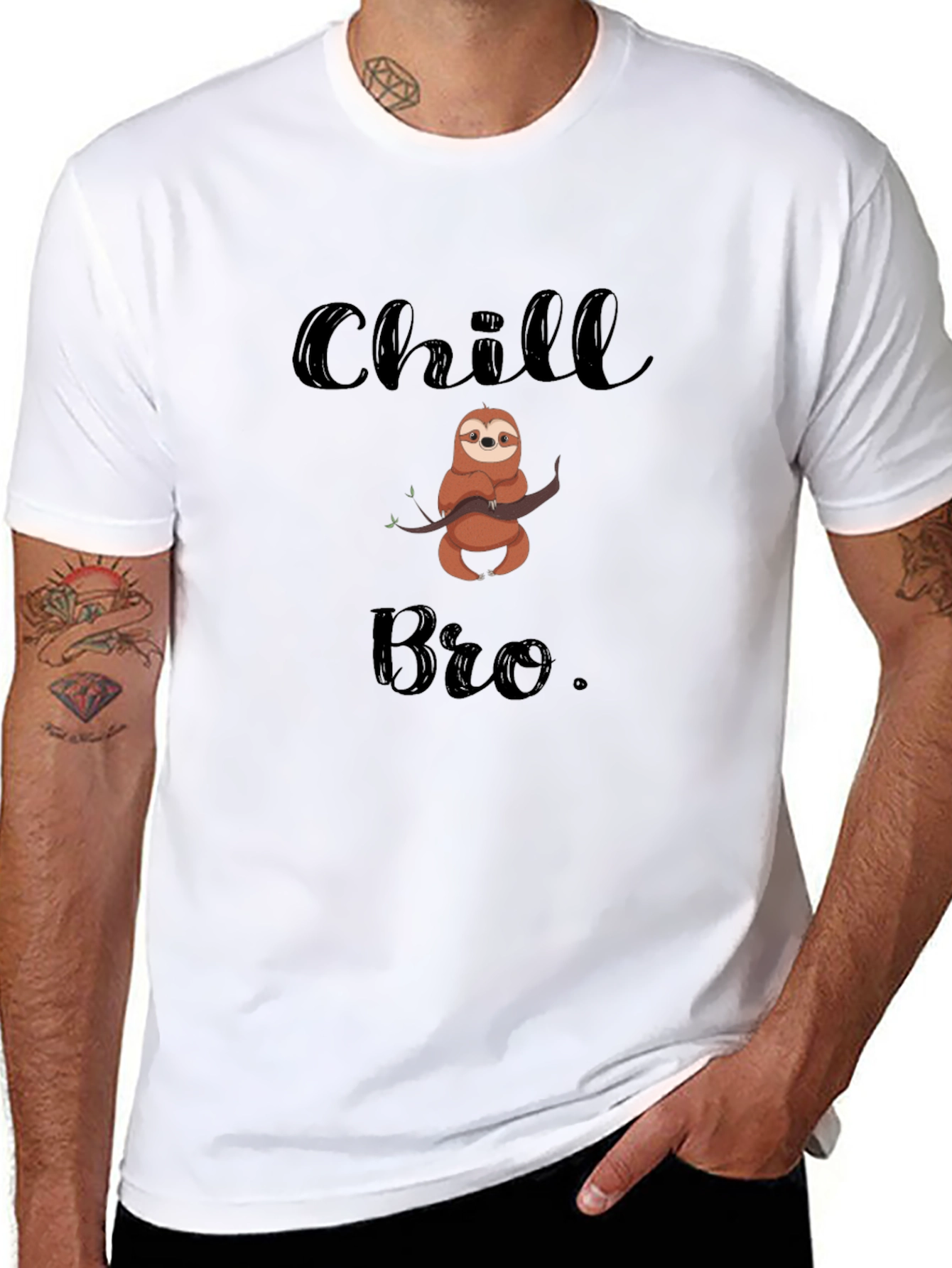 Chill Bro Sloth Graphic Tee