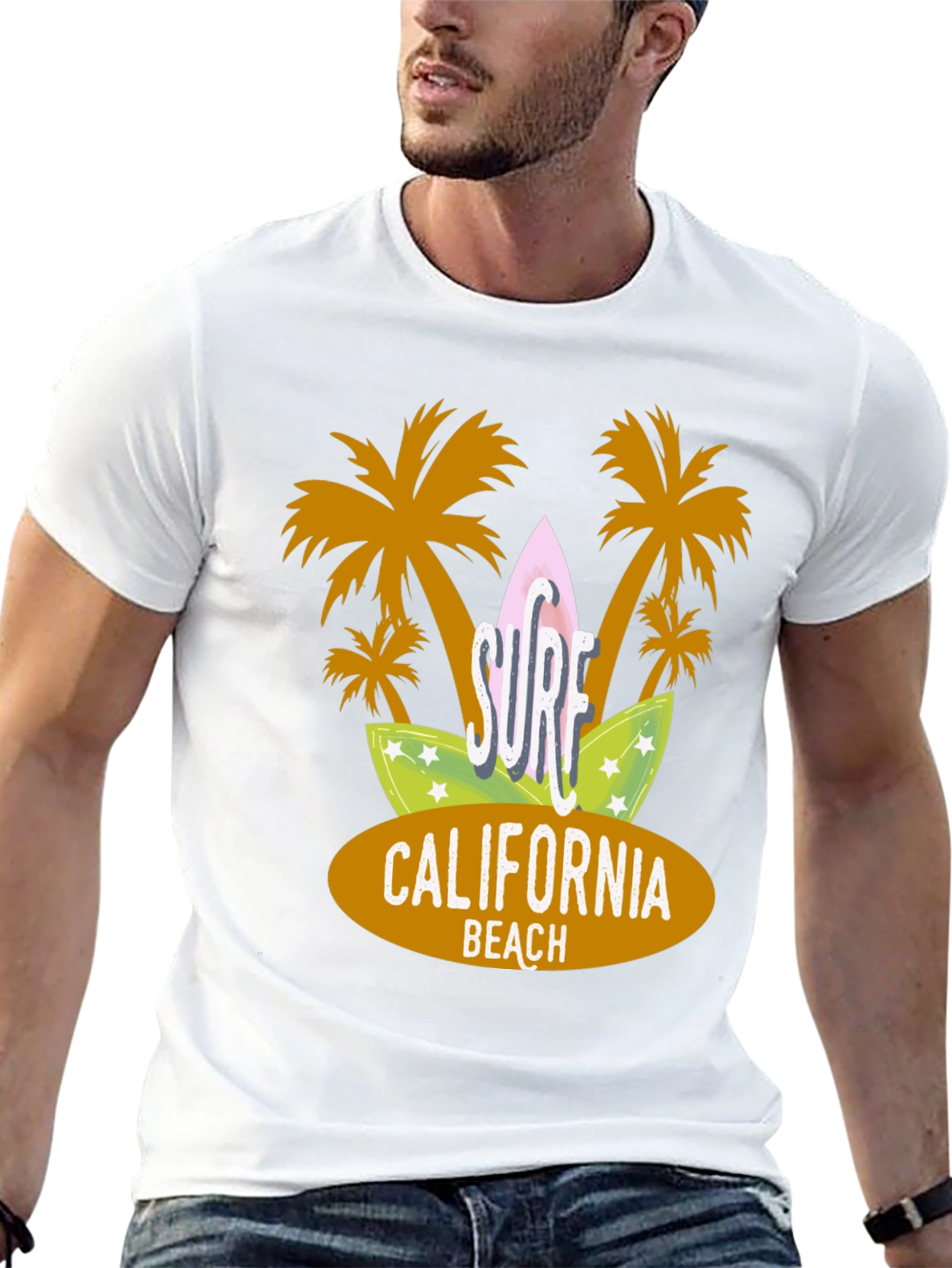 Surf California Beach Graphic Tee