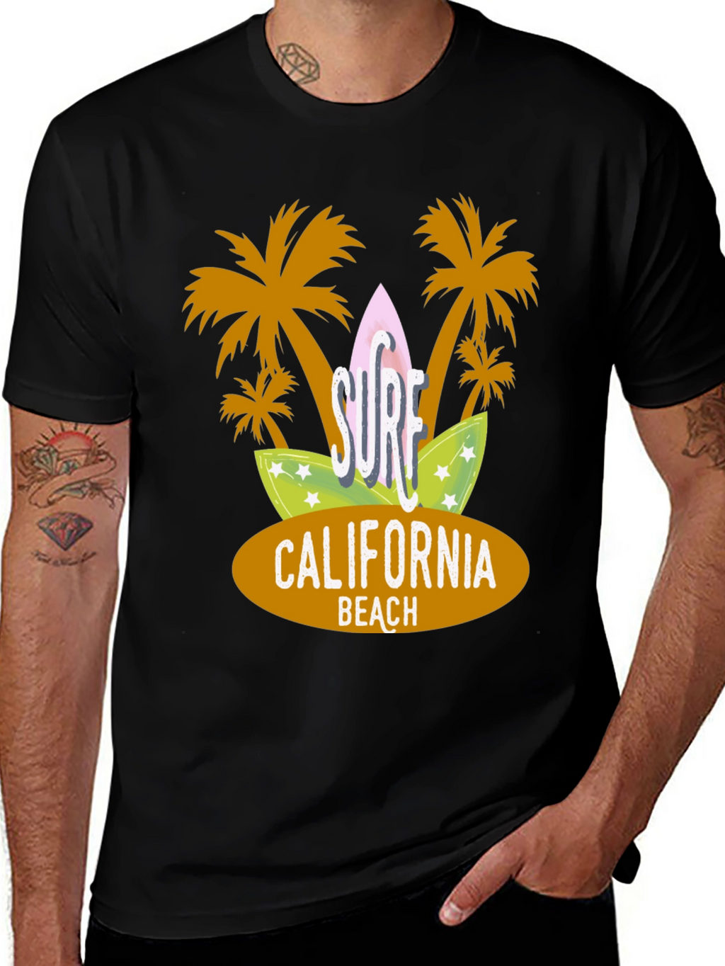 Surf California Beach Graphic Tee