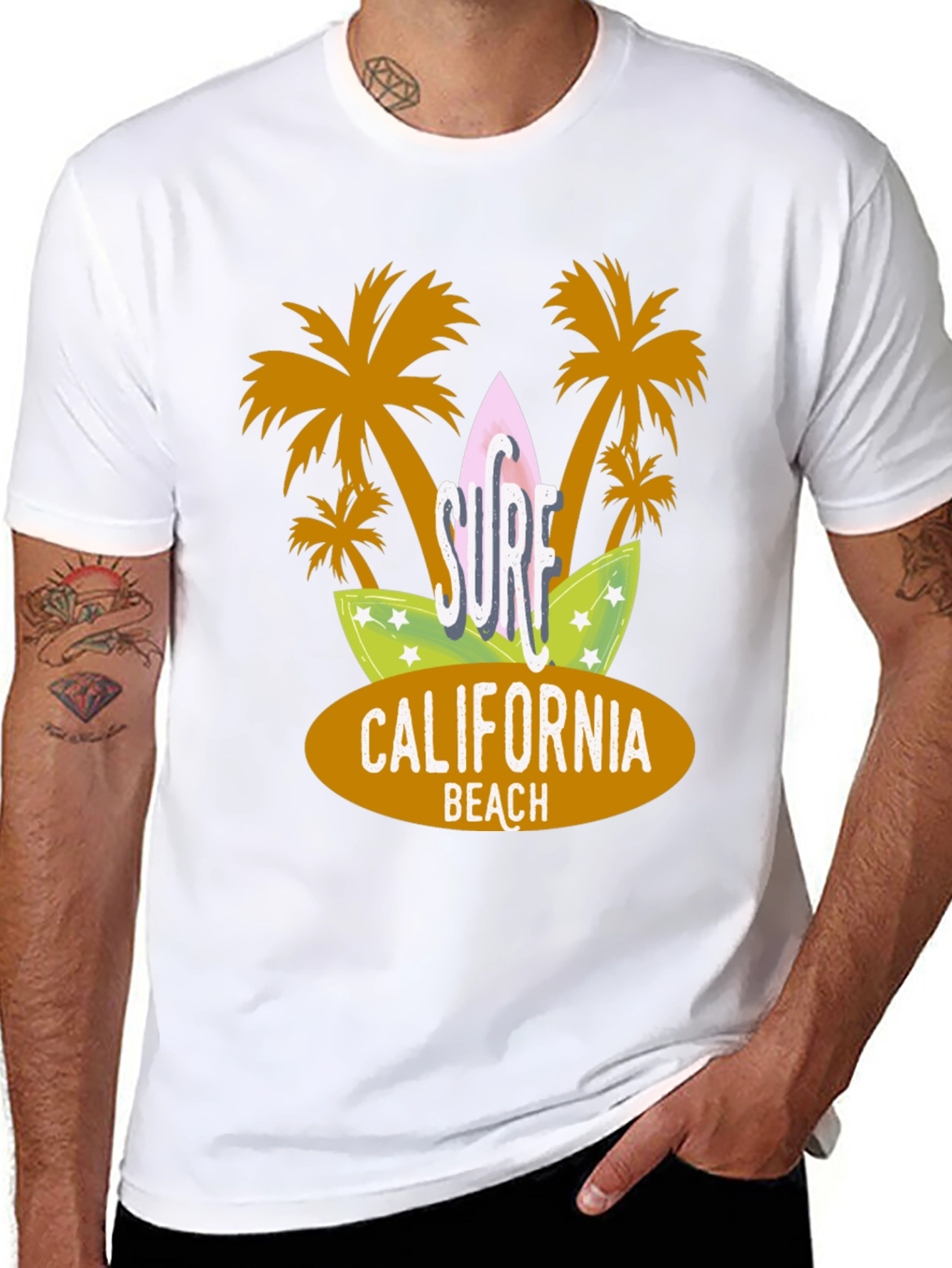 Surf California Beach Graphic Tee