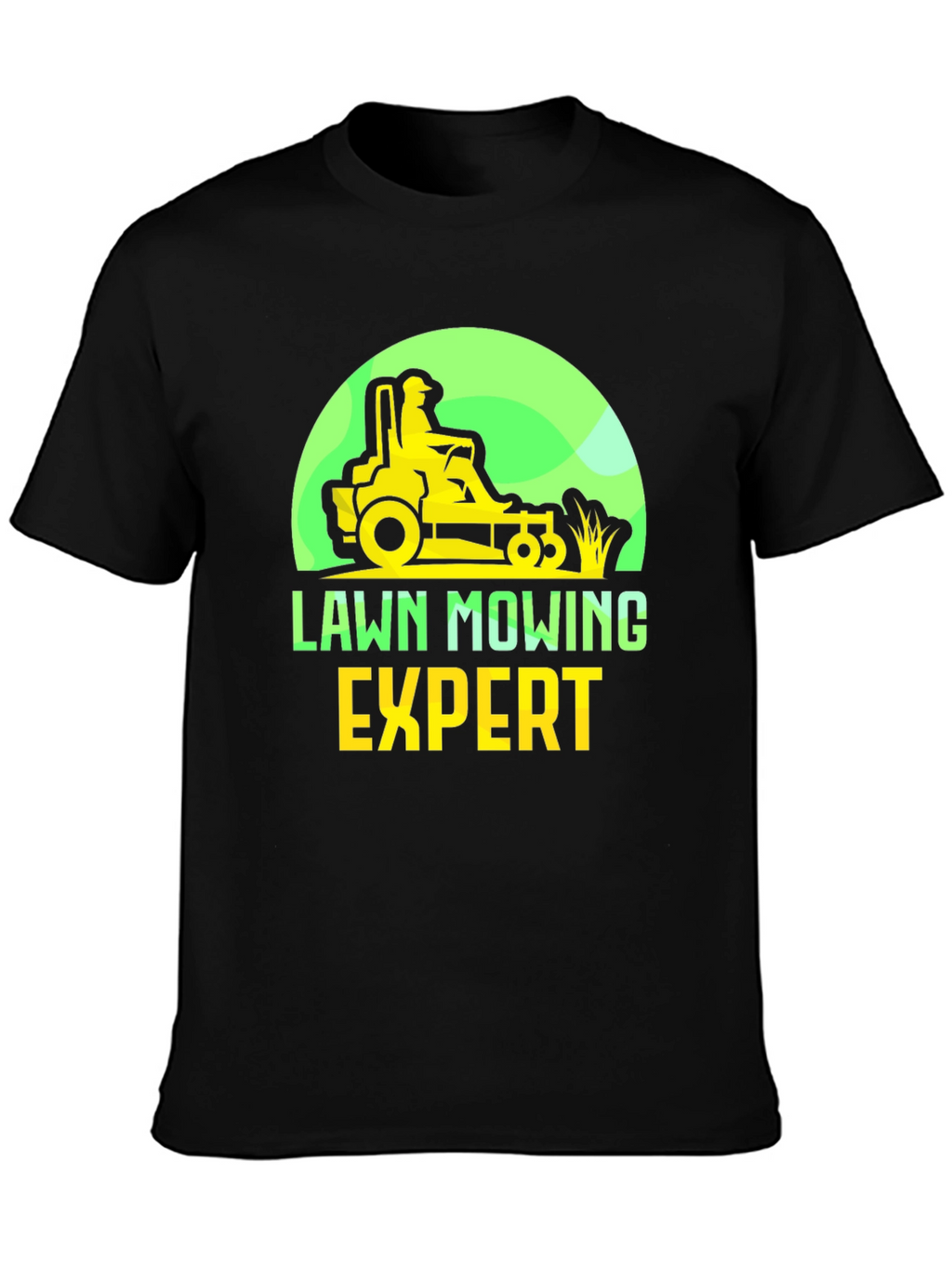 Lawn Mowing Expert T-Shirt - Ride-On Mower Graphic Tee