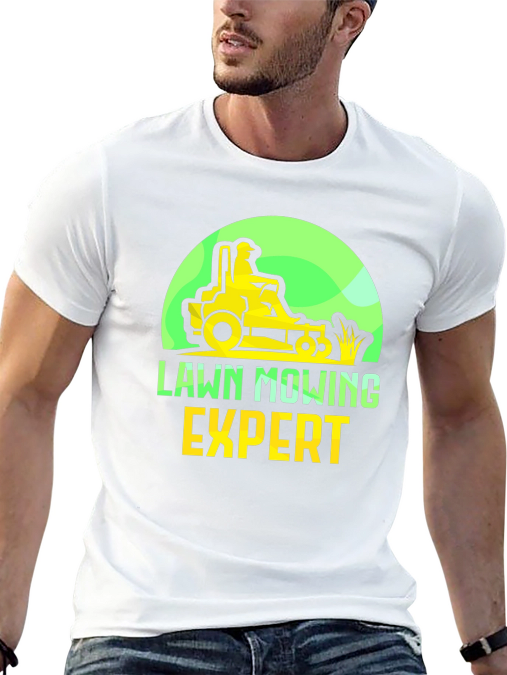 Lawn Mowing Expert T-Shirt - Ride-On Mower Graphic Tee