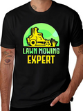 Lawn Mowing Expert T-Shirt - Ride-On Mower Graphic Tee