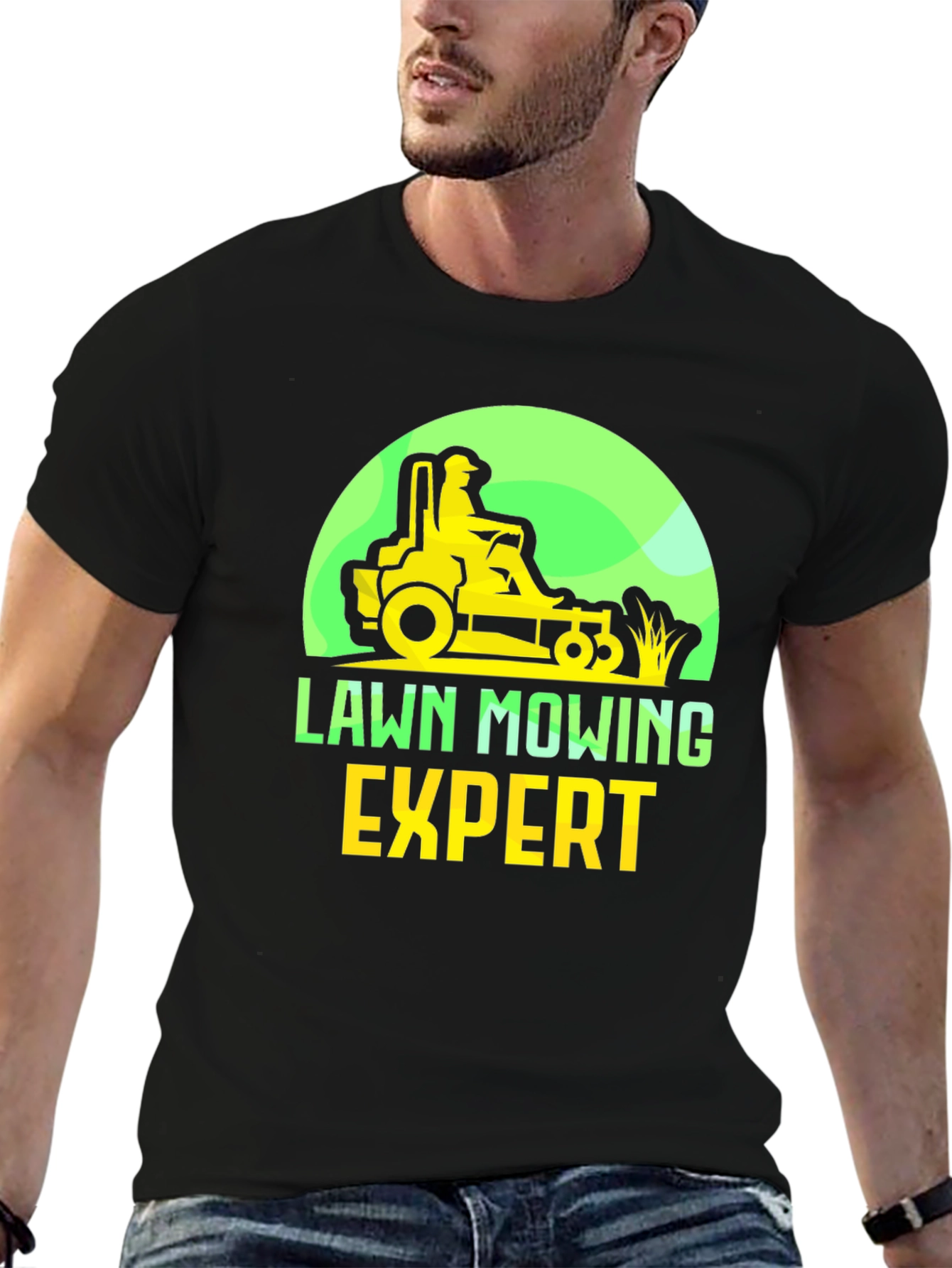 Lawn Mowing Expert T-Shirt - Ride-On Mower Graphic Tee