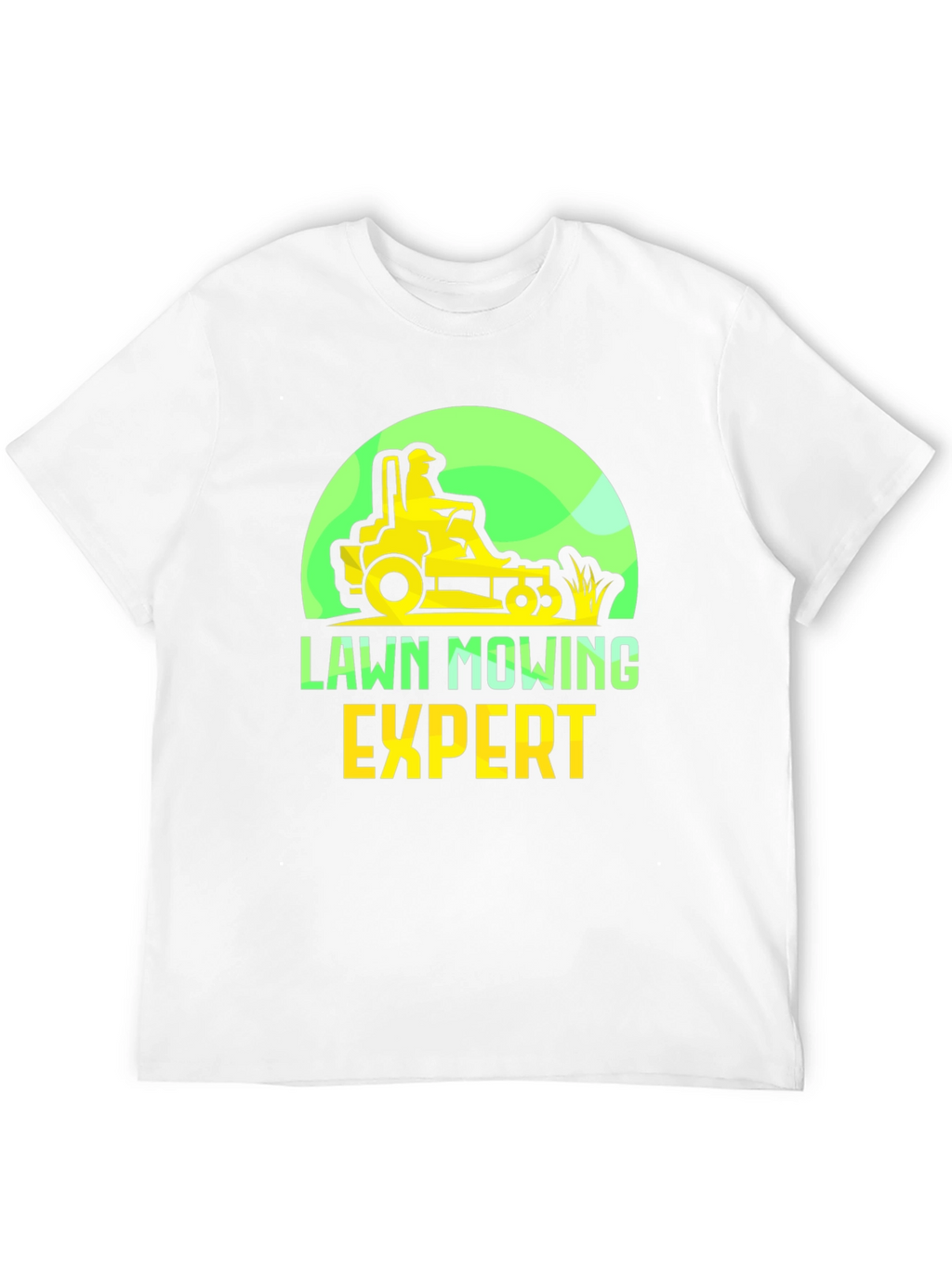 Lawn Mowing Expert T-Shirt - Ride-On Mower Graphic Tee